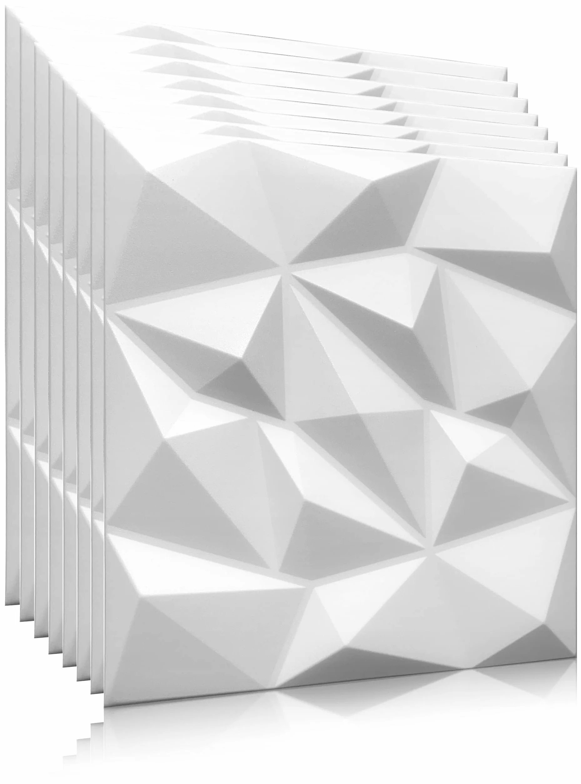 Deccart - Panele ścienne 3D, styropian, okładzina ścienna, sufit, panele sufitowe, panele ścienne, panele dekoracyjne, panele ścienne, panele ścienne, polistyren 50 x 50 cm, Brylant 2 m², 8 sztuk