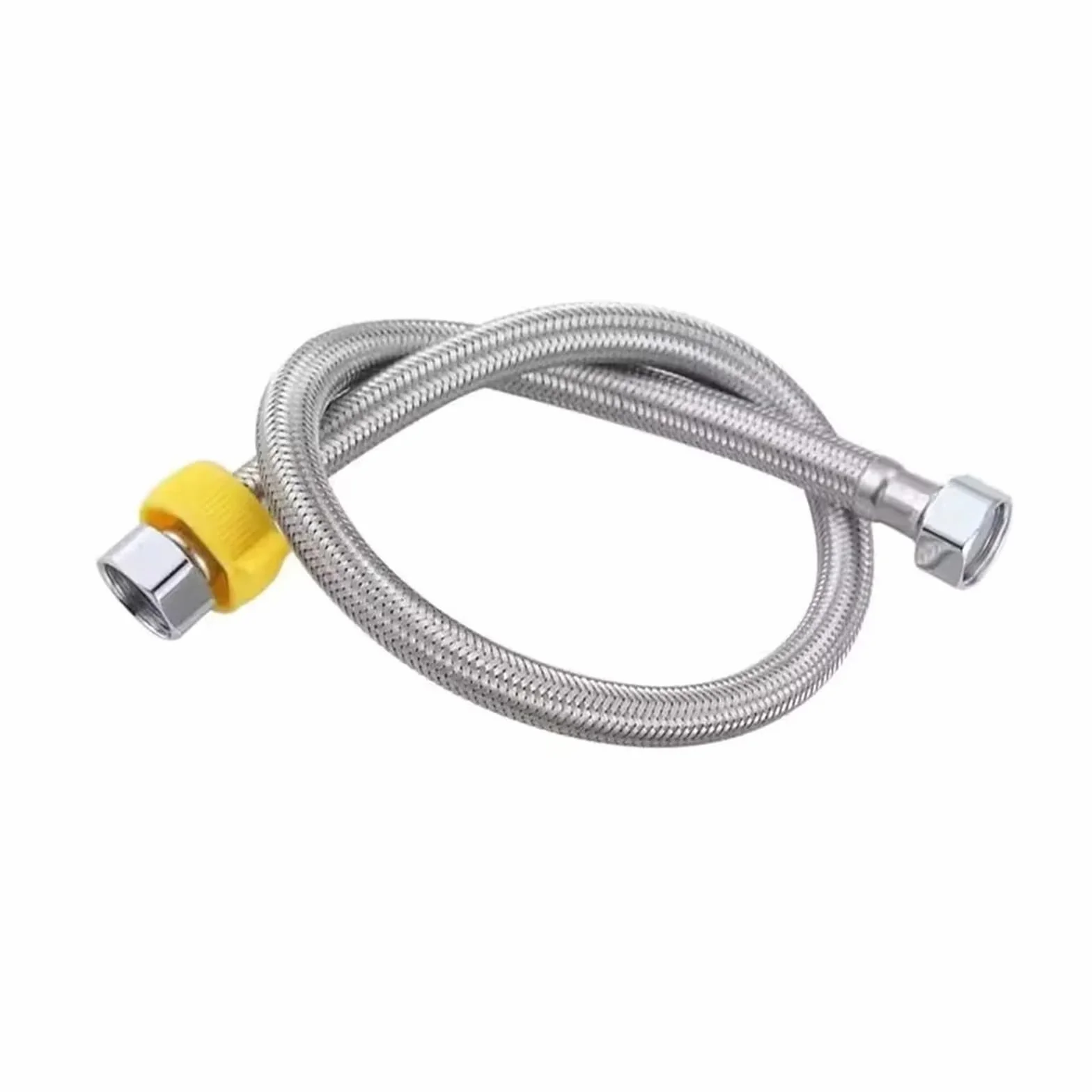 Wąż wysokociśnieniowy w oplocie 20-200 cm, elastyczny, zapobiegający odsłonięciu, szczelny, uniwersalny łącznik G1/5.1 cm, do baterii kuchennych, łazienki, pryszniców, urządzeń (150 cm)
