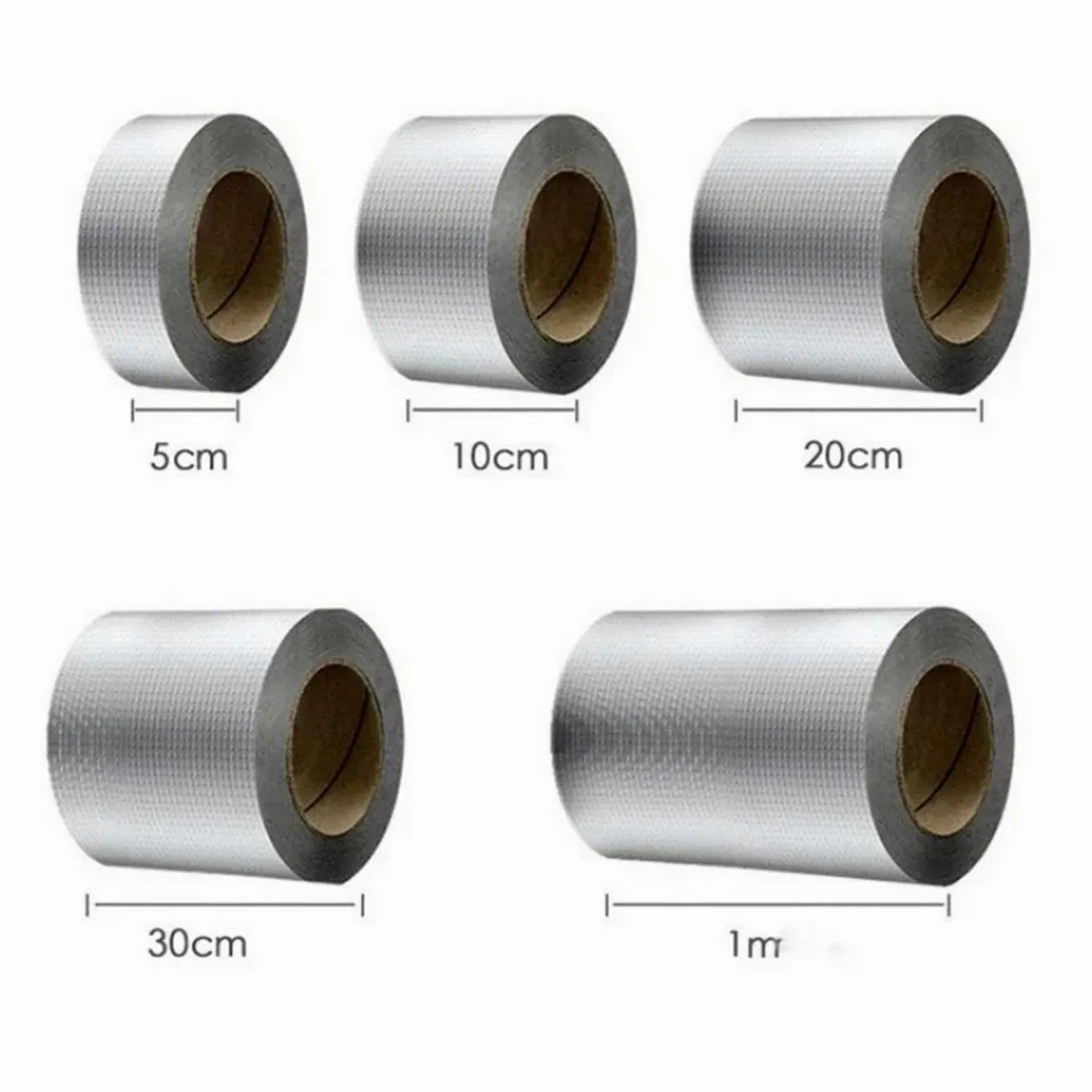 Taśma butylowa wodoodporna uszczelniająca, Taśma wodna z folii butylowo-aluminiowej o wymiarach 5-15 cm x 1-10 m(15cm X 5 Meter)