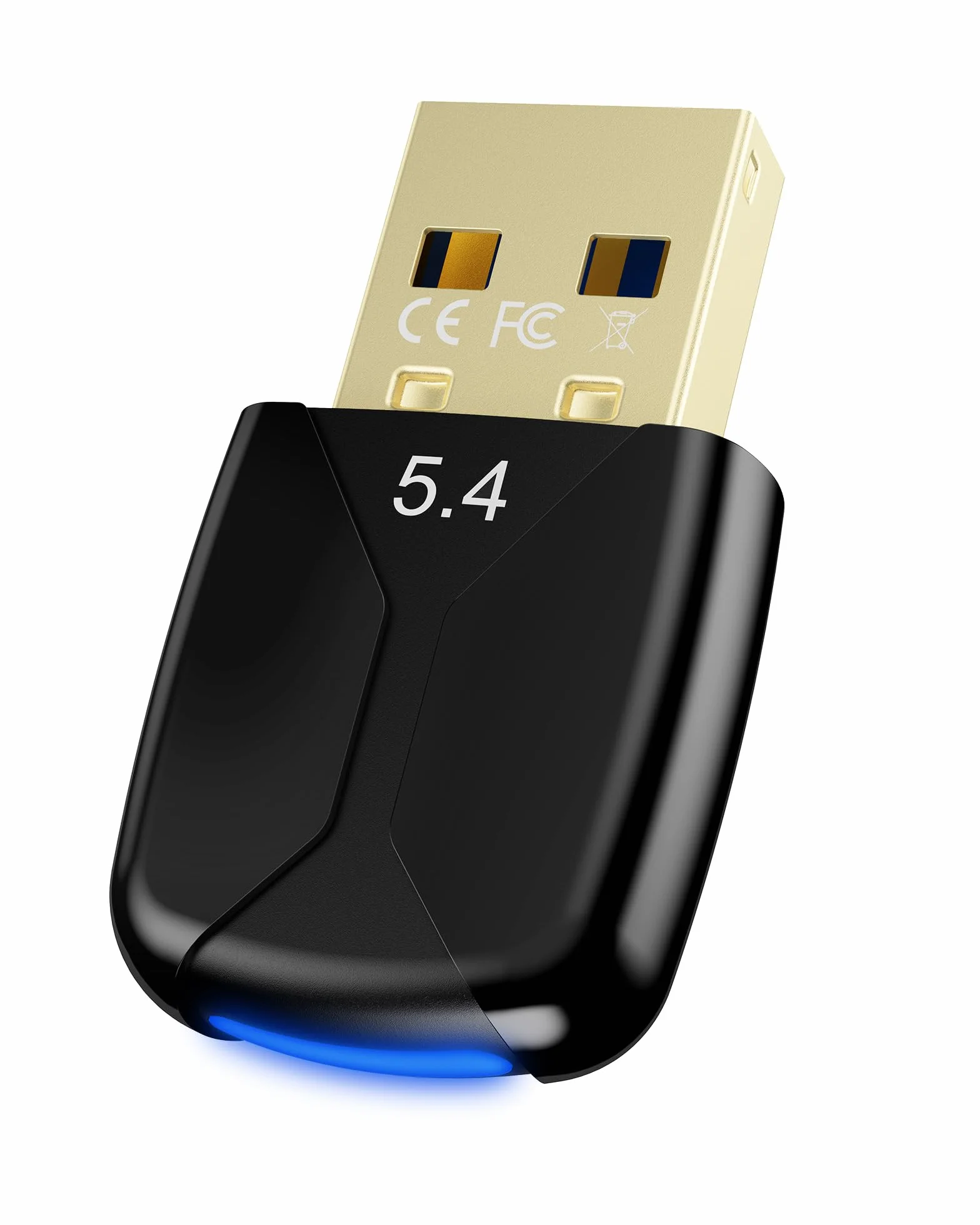 Adapter Bluetooth 5.4 do Windows 11/10/8.1/7, Plug and Play Dongle do Komputera i Laptopa