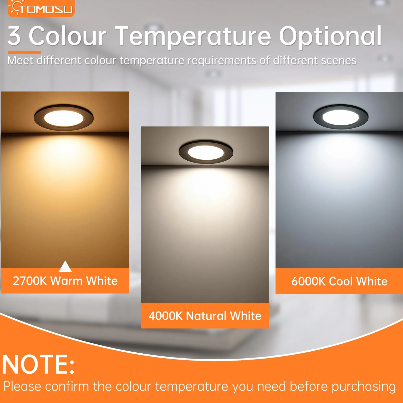 Tomosu 20 sztuk LED reflektorów do zabudowy 230V czarny, 5W 450LM punktowe lampy sufitowe płaskie, ciepła biel 2700K-3000K, IP44 LED punktowe lampy sufitowe do łazienki, kuchni, salonu, okrągłe