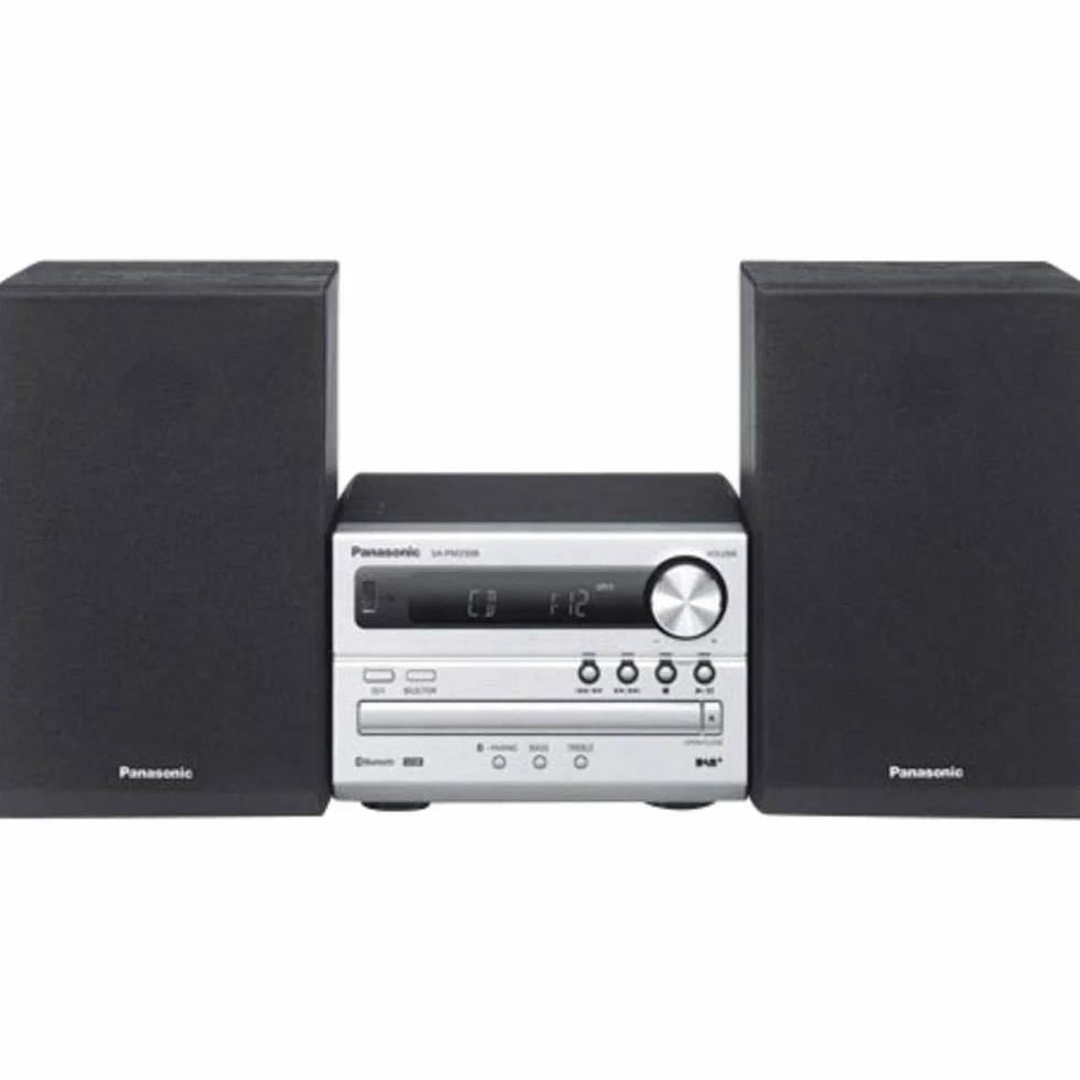 Panasonic SC-PM250B Micro-system CD (20W, Bluetooth, USB, DAB+, FM, bogaty bas, czysty dźwięk, XBS Master, automatyczne wyłączanie), czarno-srebrny