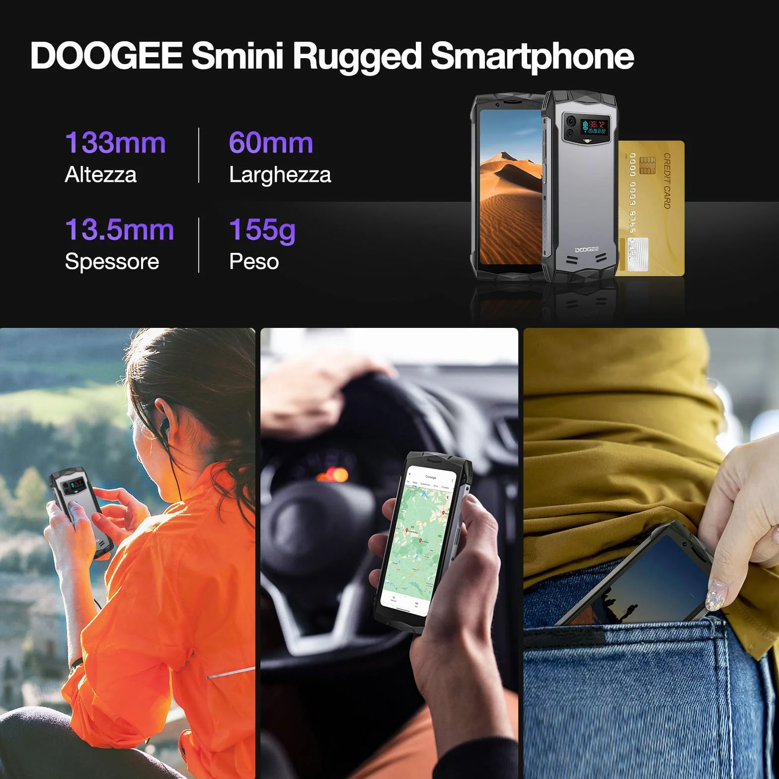 S Mini telefon komórkowy Android 13 Helio G99 15 GB + 256 GB 2TB 4,5" QHD+ aparat Dual IA 50 MP 3000 mAh NFC 4G Dual SIM Face ID srebrny