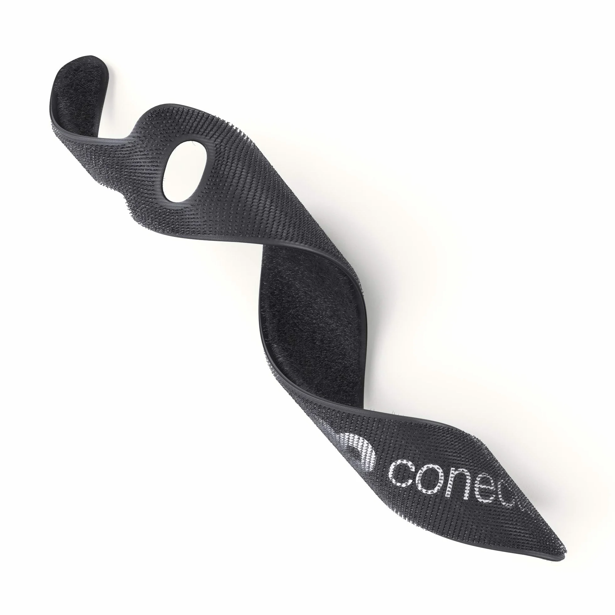 conecto Opaski kablowe na rzep 10 cm z pętelką - zarządzanie kablami, organizer na kable, zapięcie na rzepy, czarne, 10 szt.