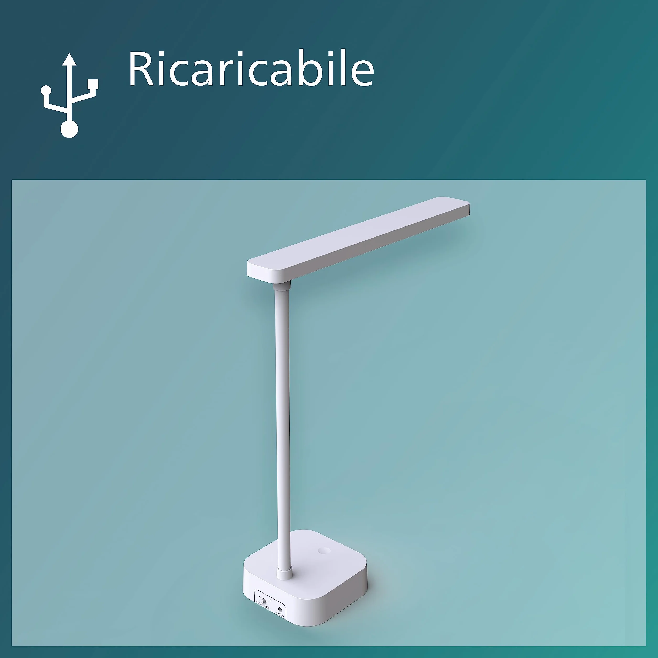 Philips LED Lampka biurkowa Performance Tilpa DSK212, 5 W, 5000 K, biała, możliwość przyciemniania, USB