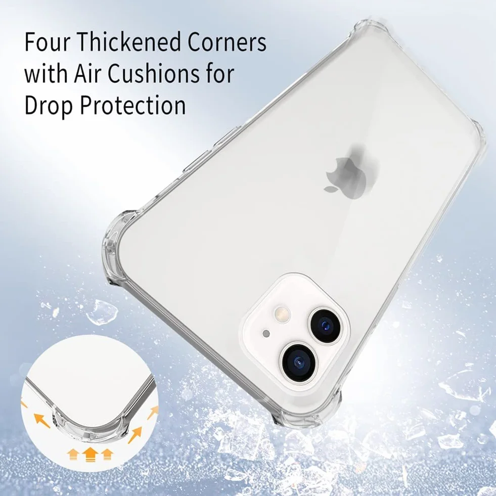 Etui XTCASE do iPhone 12 / iPhone 12 Pro przezroczyste silikonowe z naszyjnikiem, różowe złoto