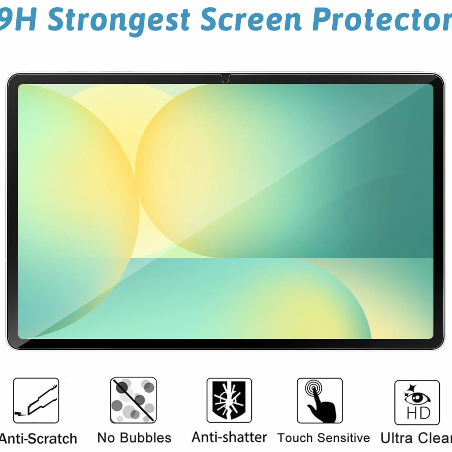 Ochraniacz ekranu do Samsung Galaxy Tab S10 FE/S9 FE 10,9 cala/Galaxy Tab S9 11,0 cala, folia ze szkła hartowanego z łatwą instalacją ramką, 2 szt