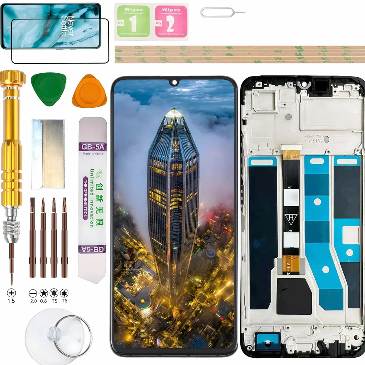 Realme Note 50 RMX3834 Zespół wyświetlacza LCD zamienny ekran
