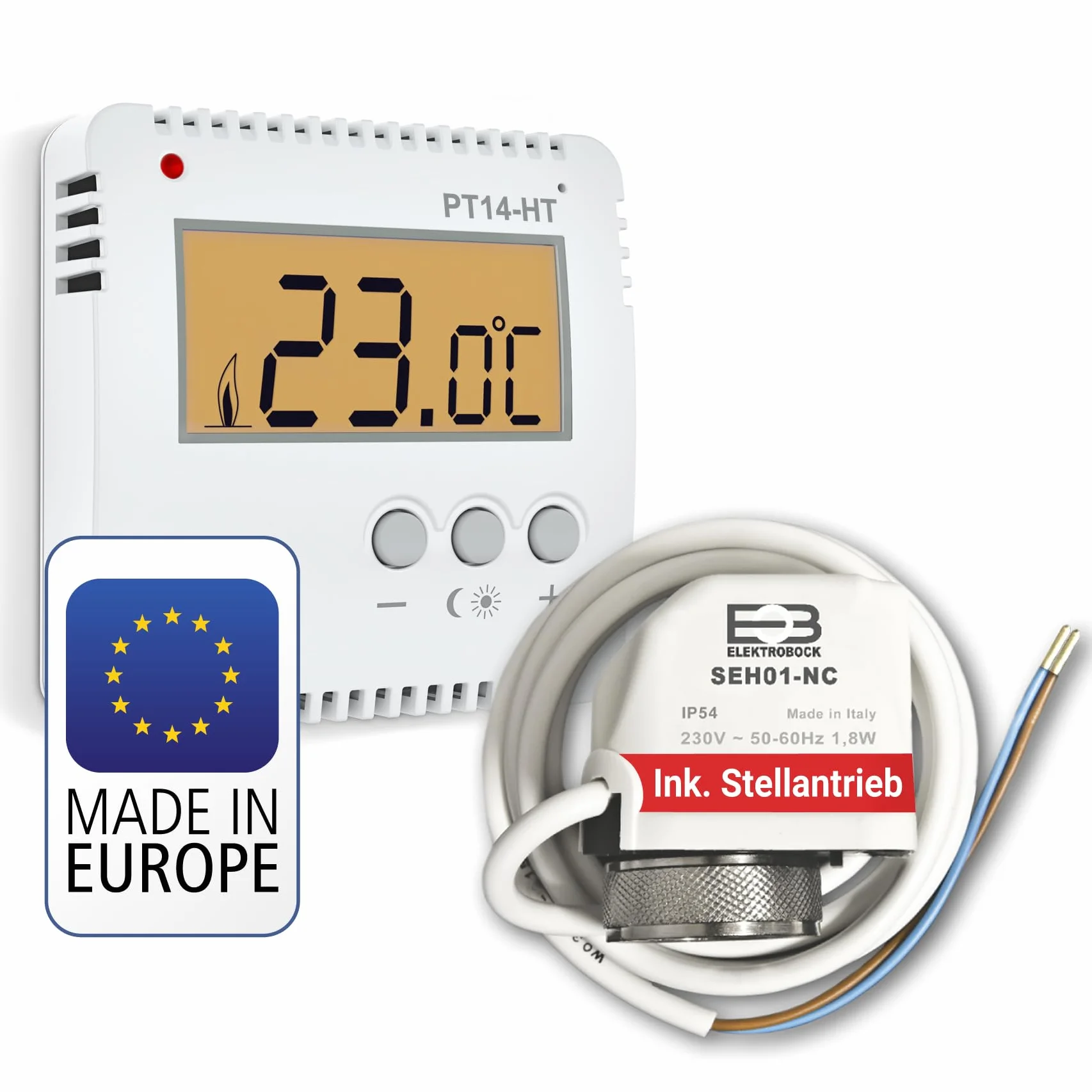 Elektrobock PT14-HT-SEH termostat pokojowy i siłownik zestaw