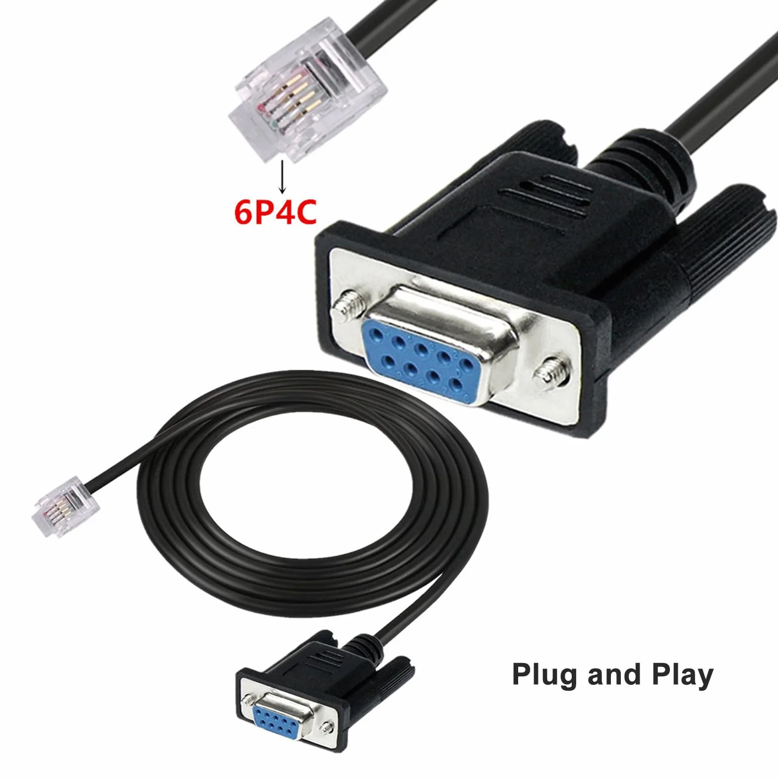 Kabel Konsoli Szeregowej DB9 RS232 do RJ11 6P4C do APC AP7800 AP7900 6 Stóp