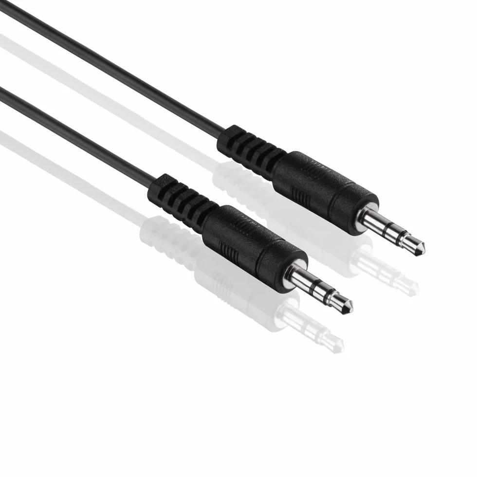 conecto CC50483 kabel jack audio stereo AUX kabel połączeniowy 3,5 mm wtyczka jack 3,5 mm wtyczka jack wtyczka ultraslim design 1,00 m czarny