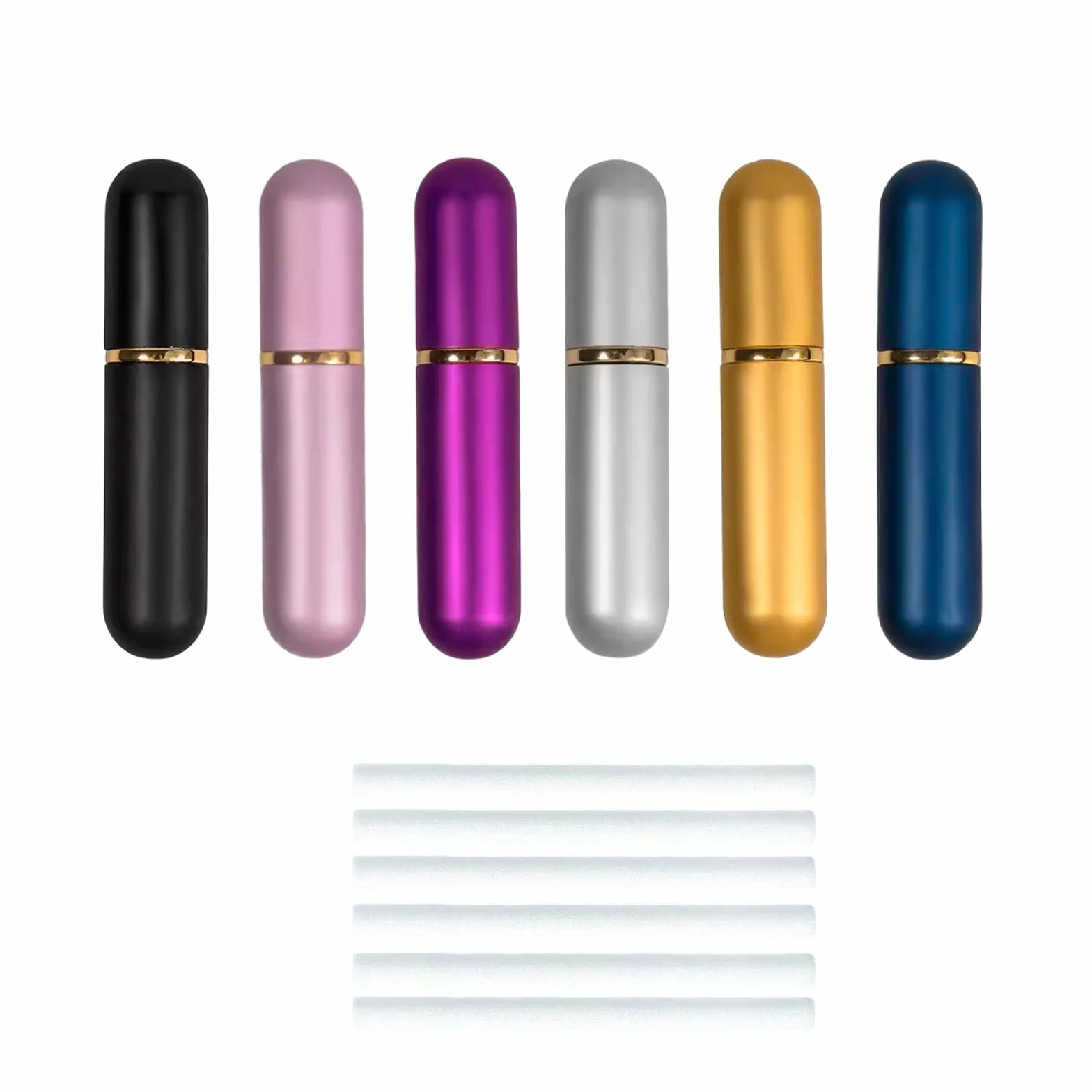 GUTERTOP 6 sztuk pisaków do inhalacji, do olejków eterycznych, do olejków eterycznych, tubki do aromaterapii, butelki do nosa, do perfum, z 6 bawełnianymi knotami