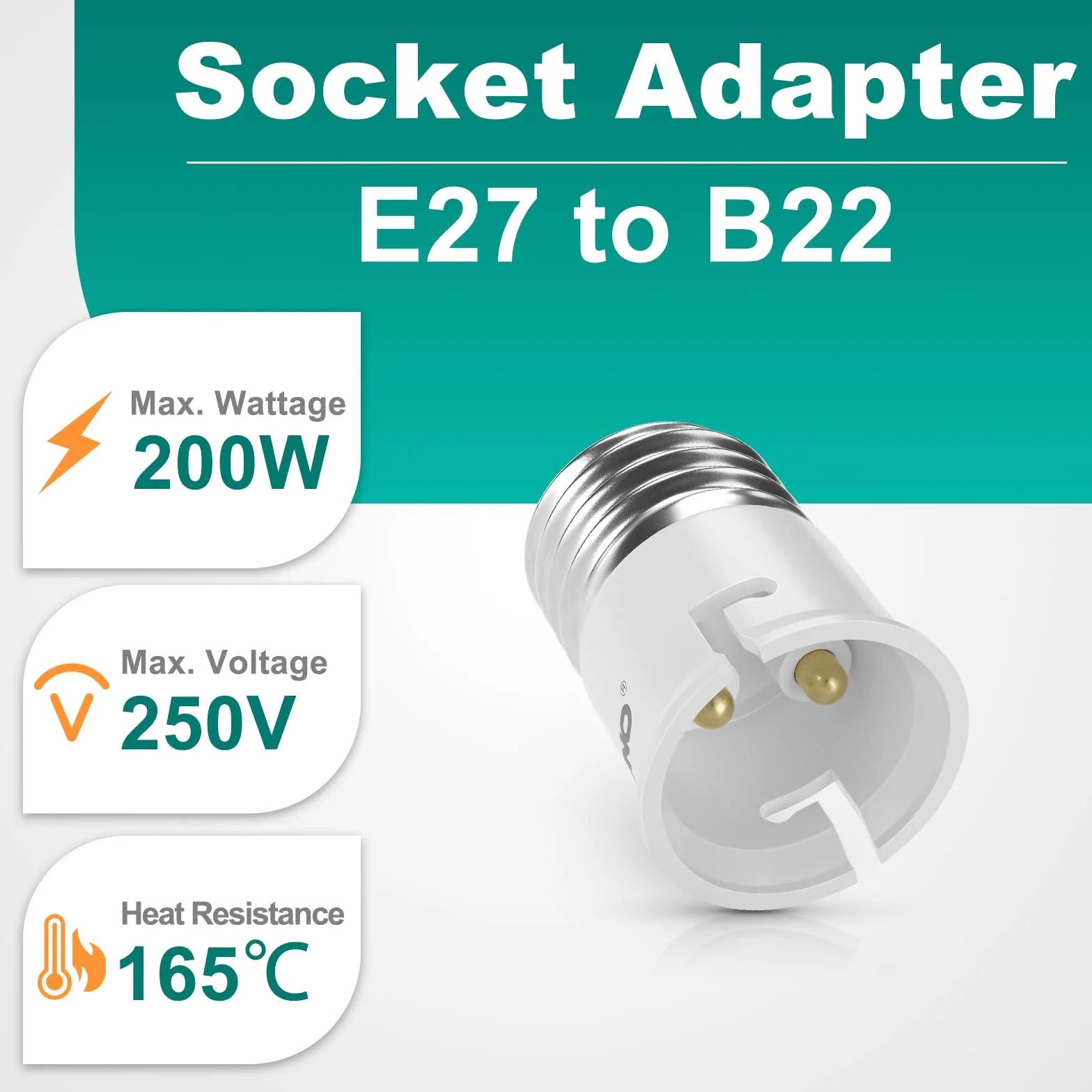 DiCUNO E27 do B22 2-częściowy adapter gniazda adapter konwertera gniazda wysokiej jakości podstawa lampy do żarówek LED, żarowych i świetlnych