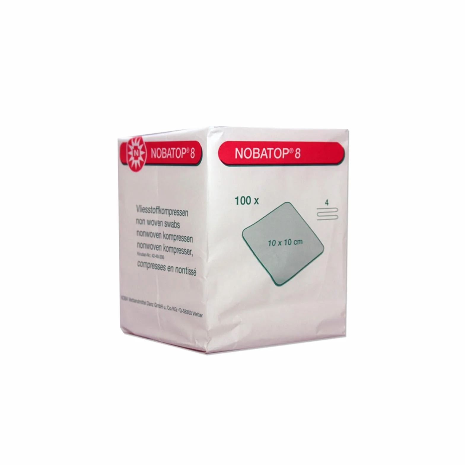 NOBATOP 8 kompresy 10x10cm 100 St kompresy