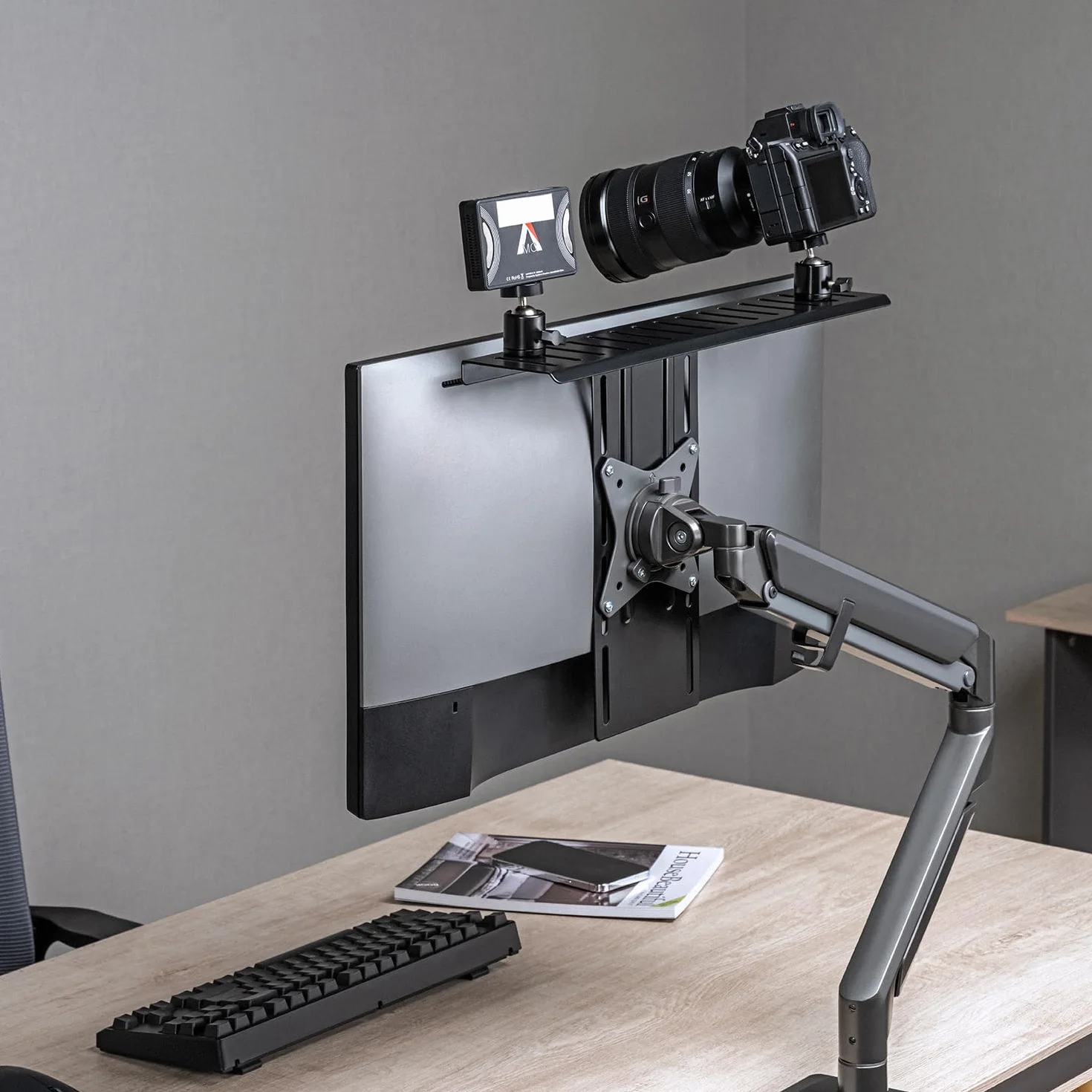 RS464 Uchwyt na Aparat Kamerę Naświetlacz All-In-One VESA 100x100