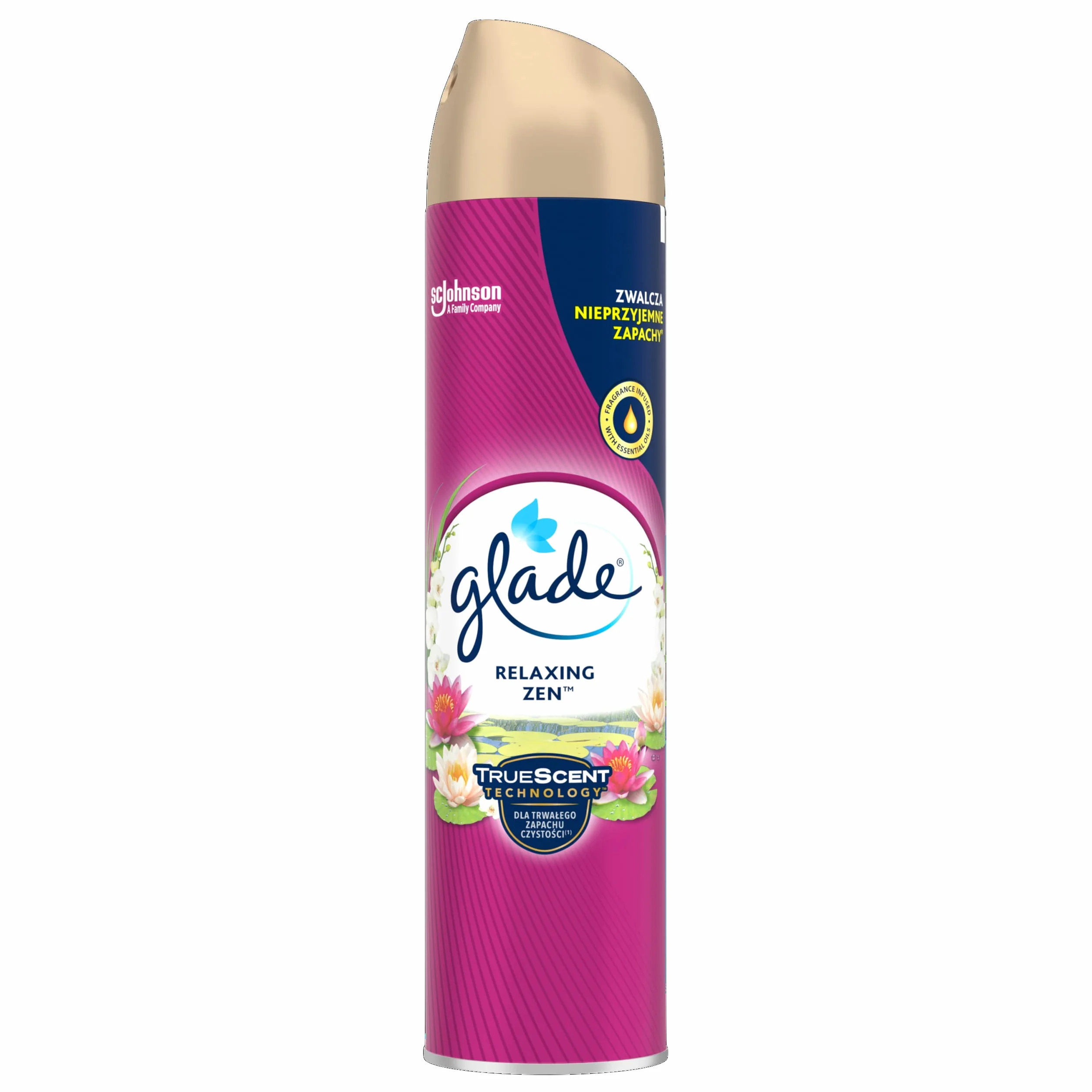 Glade Odświeżacz Powietrza w Sprayu, Eliminuje Nieprzyjemne Zapachy w Domu i Łazience, Różne Zapachy, Zestaw 4 x 300 ml