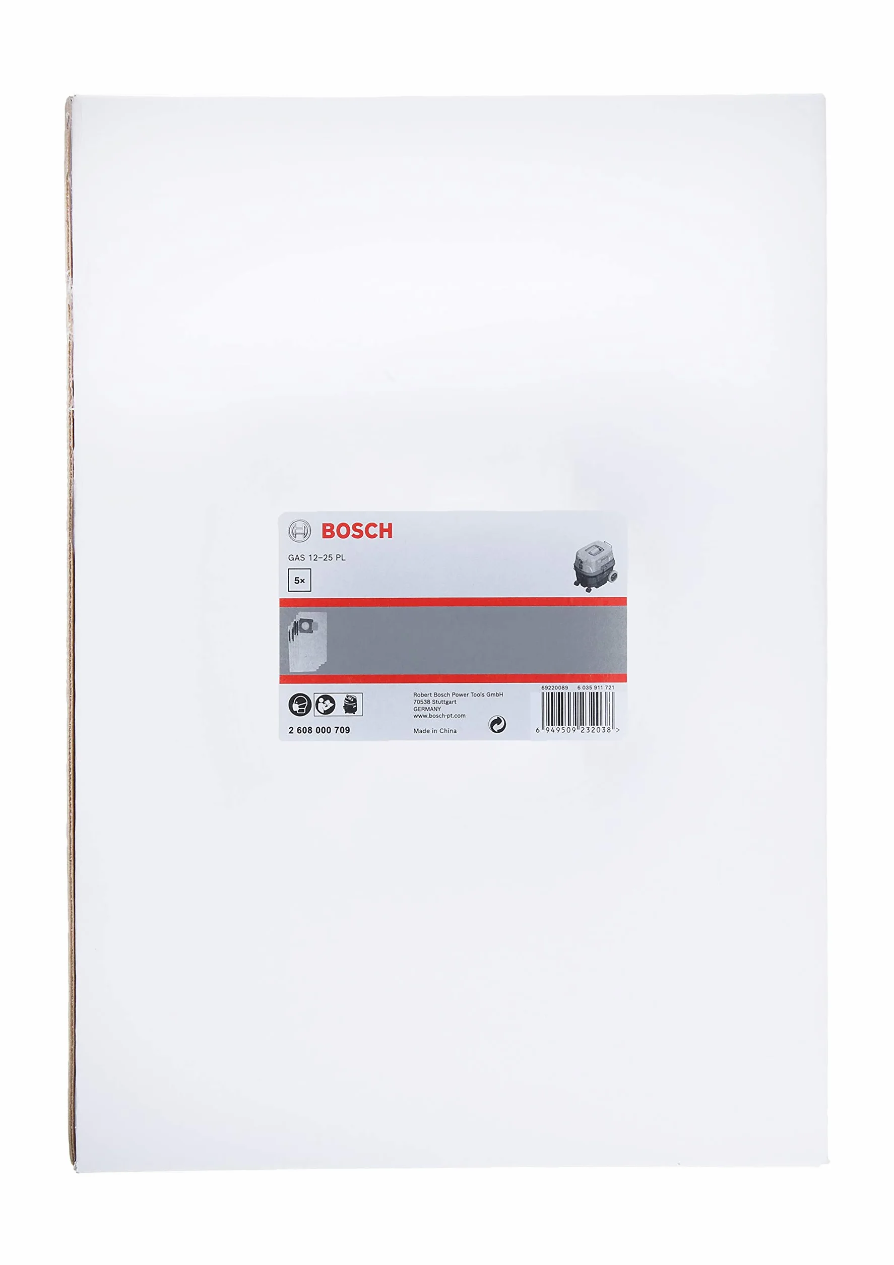 Bosch Professional 5 worków włókninowych do odkurzacza przemysłowego (do GAS 12-25 PL, osprzęt do odkurzaczy)