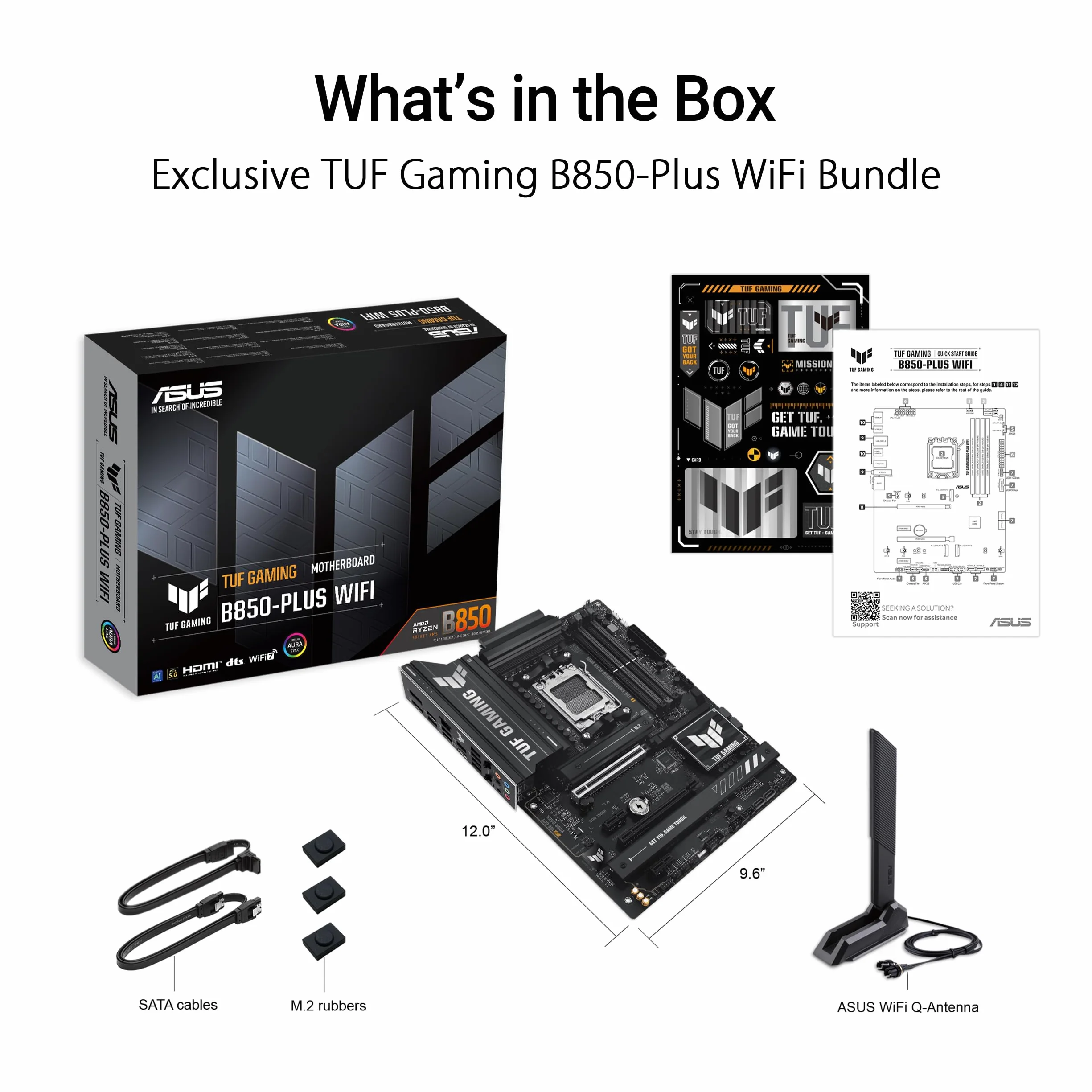 ASUS TUF Gaming B850-Plus WiFi płyta główna AMD ATX, DDR5, PCIe 5.0, M.2, WiFi 7, 2.5 Gb Ethernet, USB-C 20 Gb/s