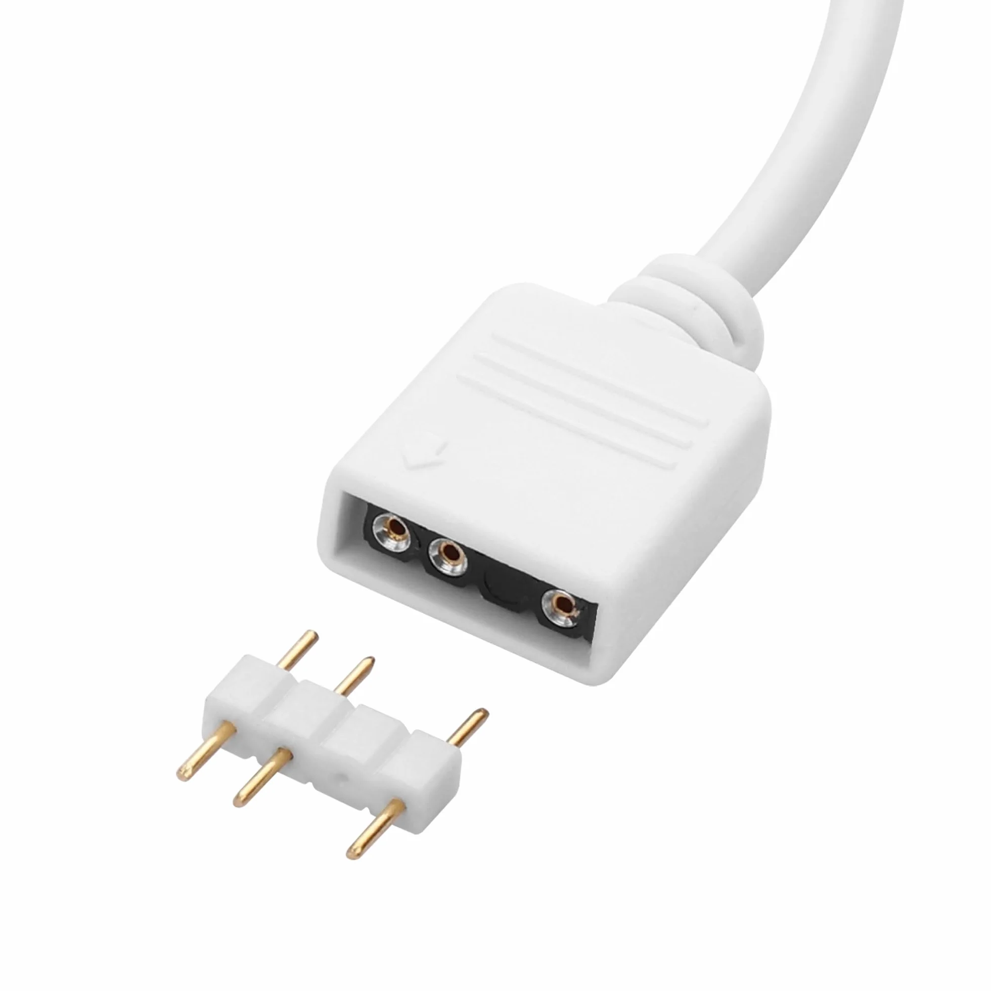 YAODHAOD 12 V 4-biegunowy RGB 5 V 3-biegunowy ARGB kabel rozdzielający przedłużacz 50 cm