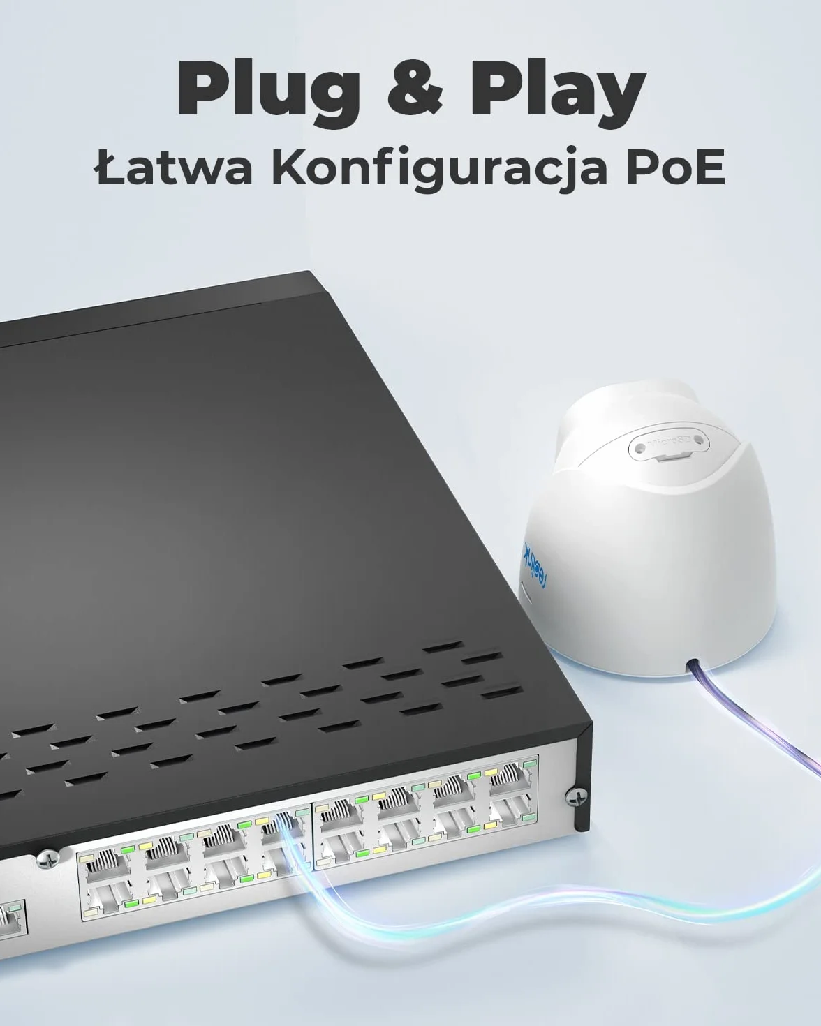 Reolink Zestawy kamer CCTV 16CH 4K PoE, 8-częściowe kamery IP 8MP wykrywanie osób/pojazdów Zewnętrzne, H.265 4K NVR, HDD 4TB, wodoodporne nagrywanie całodobowe noktowizja, RLK16-800D8-A