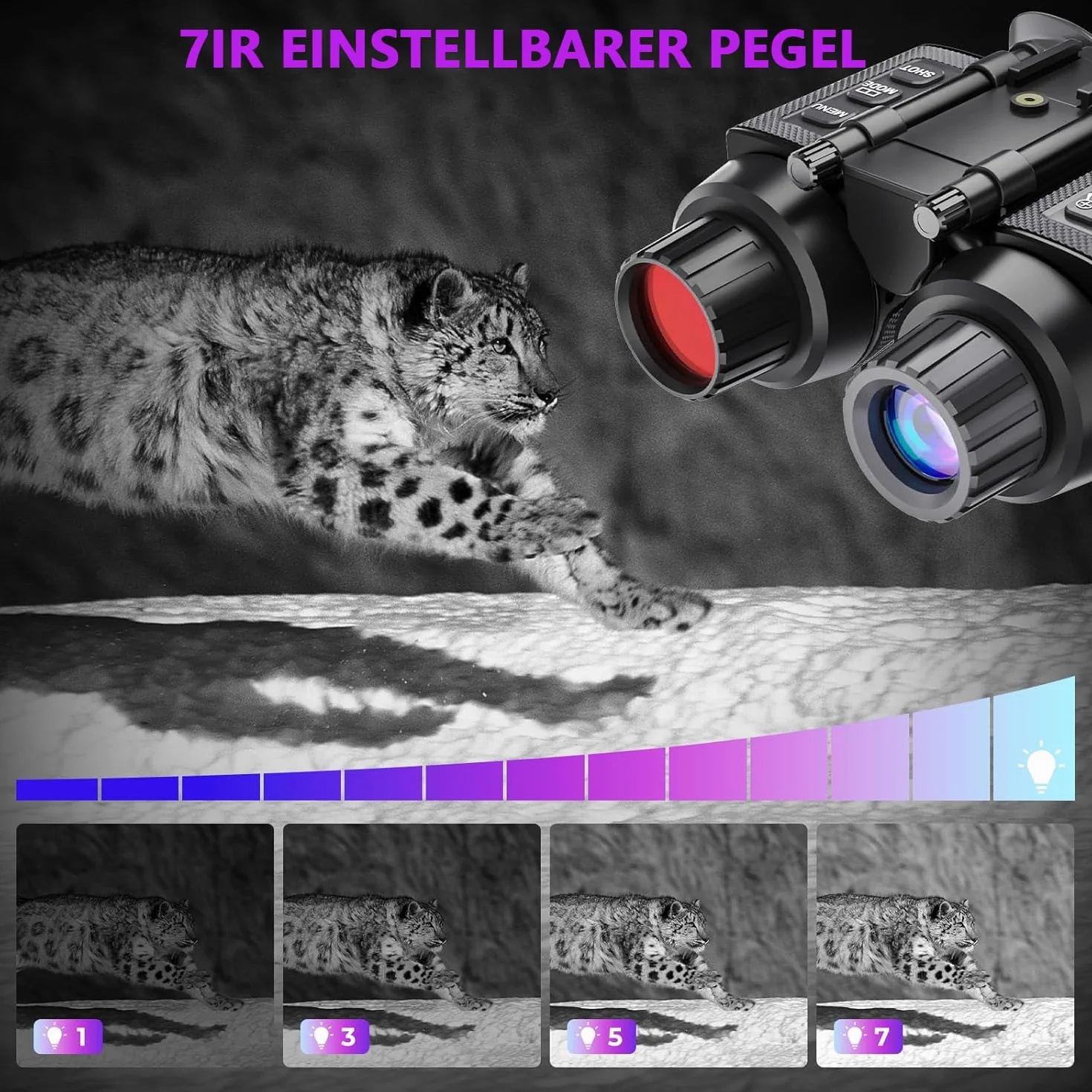 Noktowizor 3D 8x zoom cyfrowy lornetka na podczerwień 4K dla dorosłych karta 32 GB