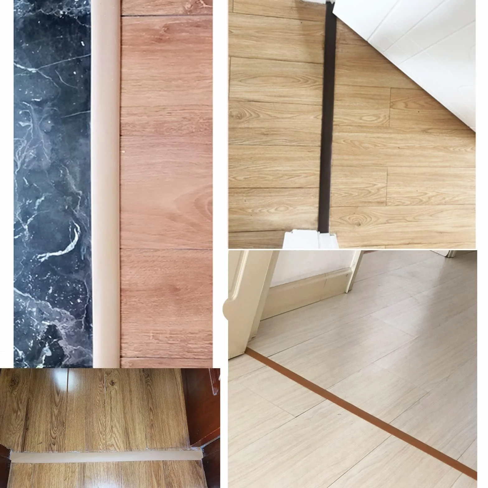 Listwy progowe z PCW, 100 cm, listwy przejściowe podłogowe, paski do podłóg laminowanych, samoprzylepna listwa działowa do drzwi podłogowych (100 cm-4 cm-dąb)