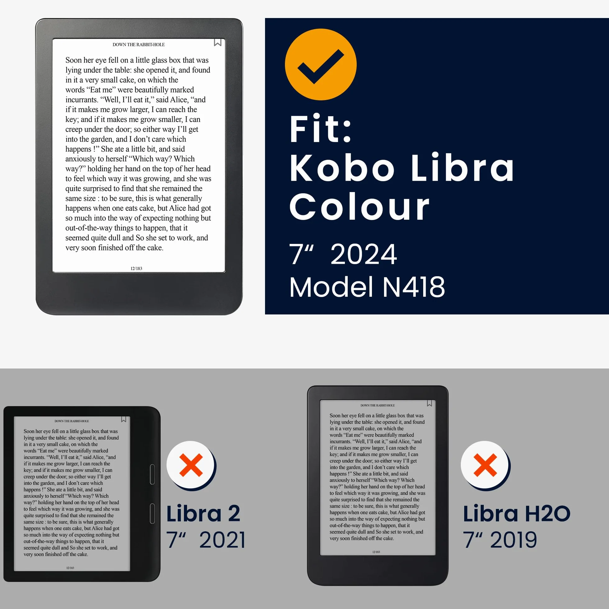 Kwmobile Etui z klapką kompatybilne z Kobo Libra Colour/Tolino Vision Color eReader Case karty tarota, ciemnoniebieskie, żółte, czarne