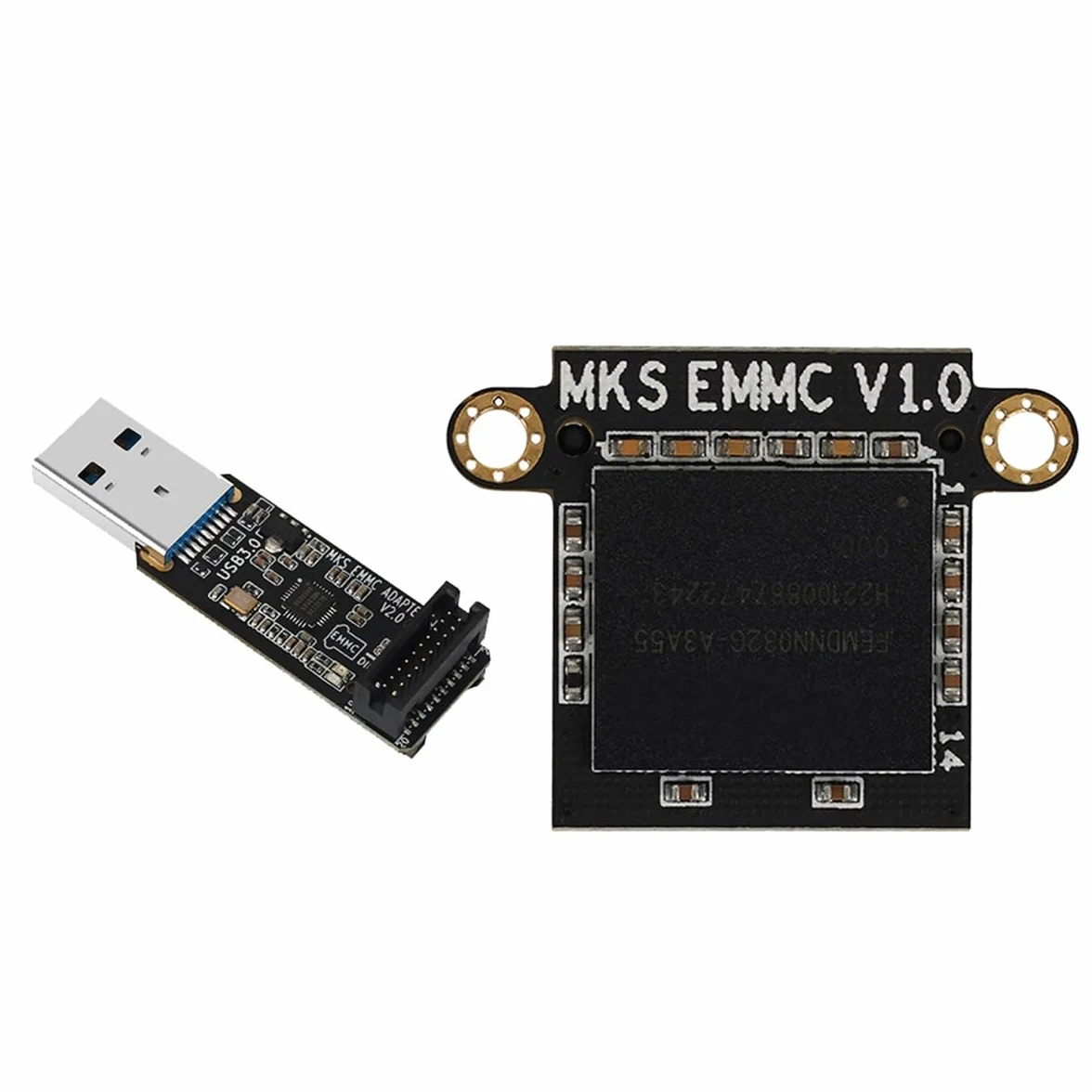 Karta rozszerzeń pamięci MKS EMMC 32G + ADAPTER MKS EMMC V2 USB 3.0 czytnik kart do Neptune 4/4 Pro/4 Plus/4 MAX