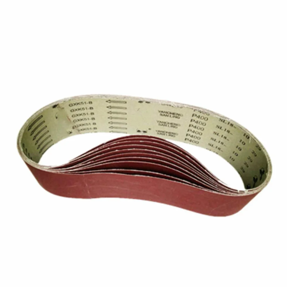 Taśmy szlifierskie do szlifierki 10 sztuk pasów ściernych z tlenku glinu 75x533 mm, ziarnistość 40-1000 do szlifierki taśmowej 100x915 mm(P1000)