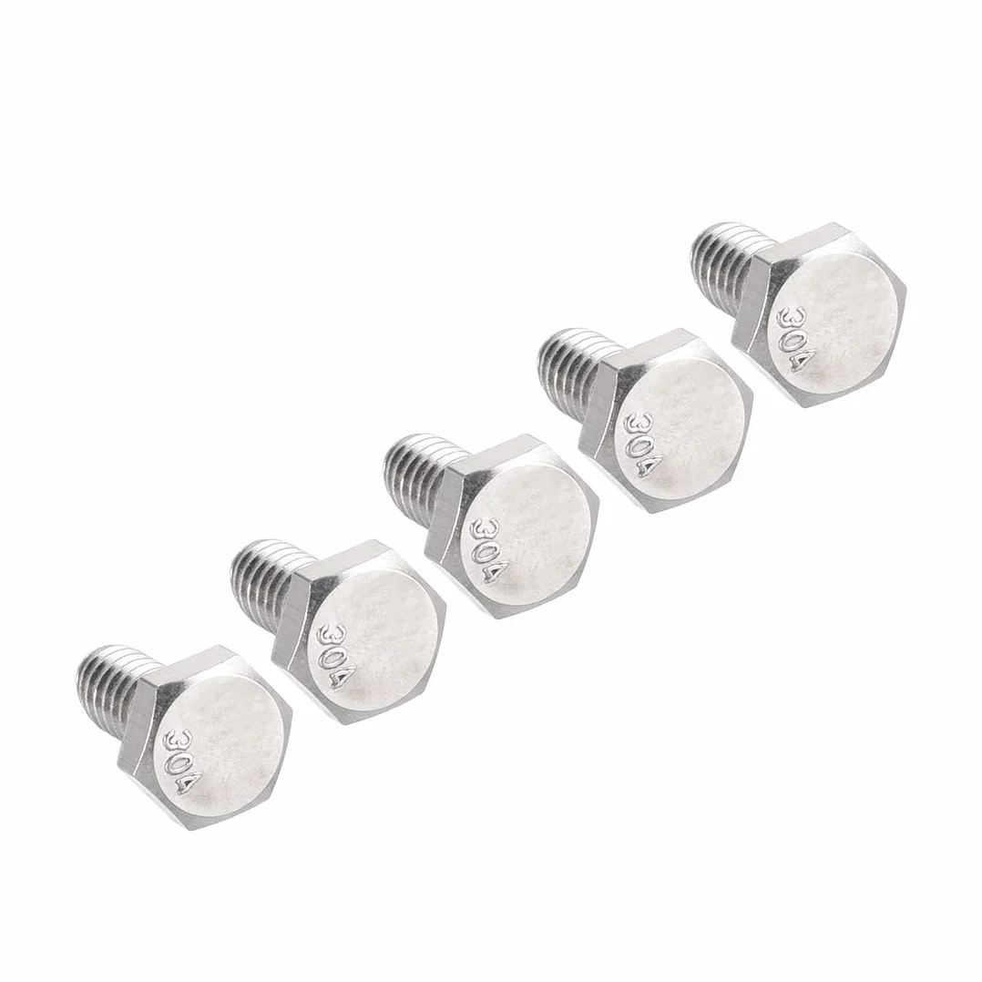 sourcing map 5 szt. śruba sześciokątna 1/4-20 x 1/2" 304 stal szlachetna śruba śruba mocowanie DE