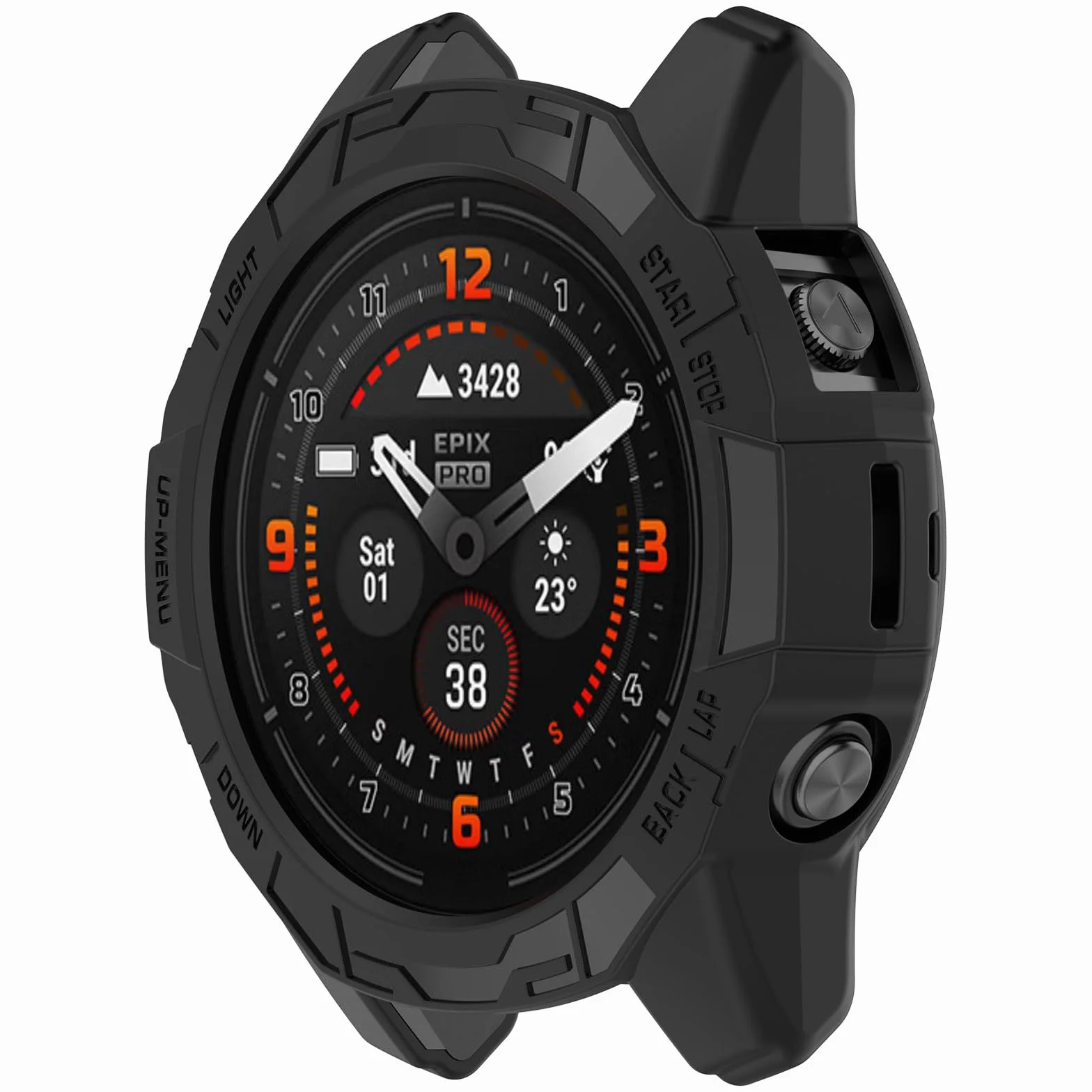 Etui do Garmin Epix Pro Gen 2 51 mm/Fenix 7X Pro - Etui ochronne z TPU, osłona ramy (czarne)