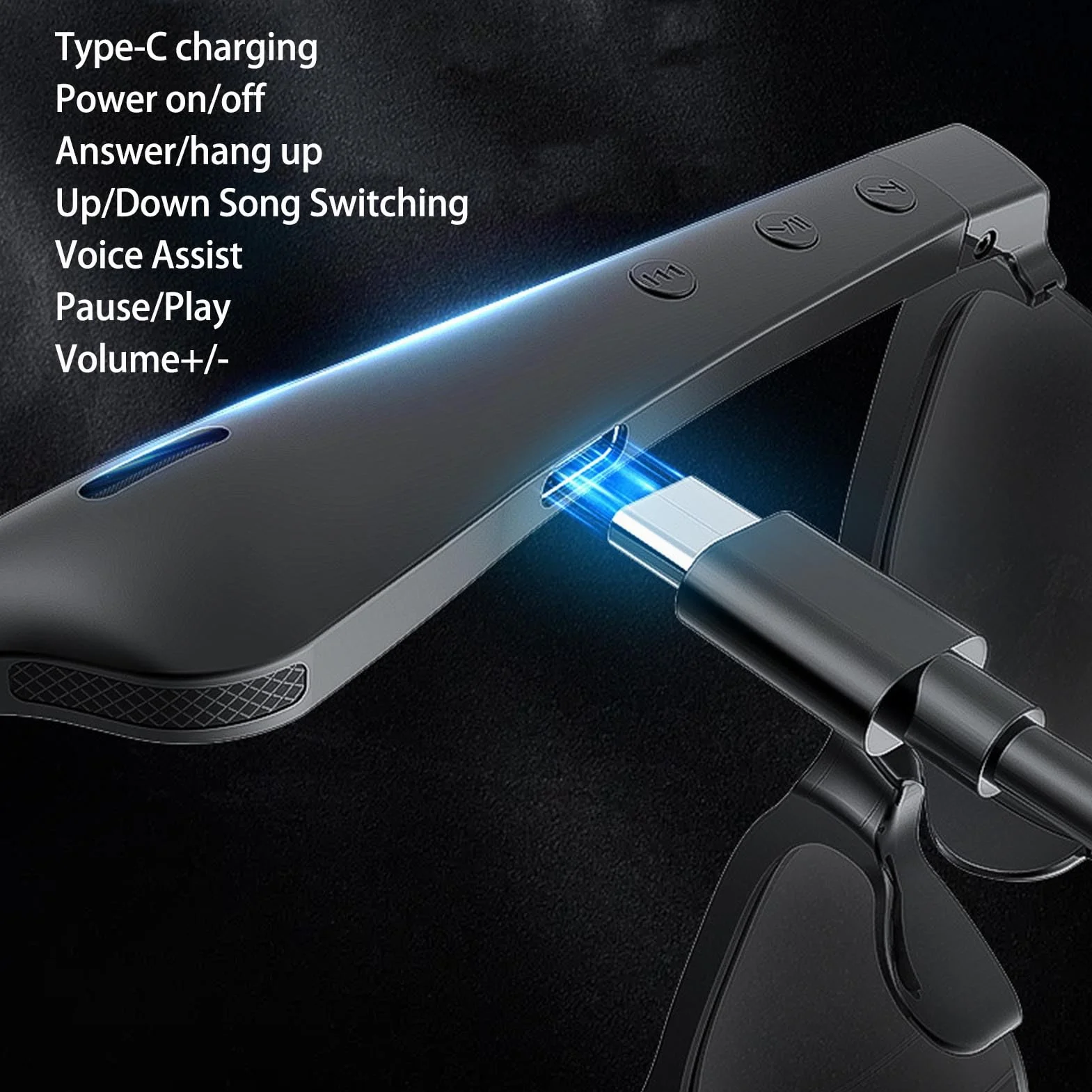 VBESTLIFE AI Inteligentne Okulary Bluetooth Tłumaczenie w Czasie Rzeczywistym 144 Języki
