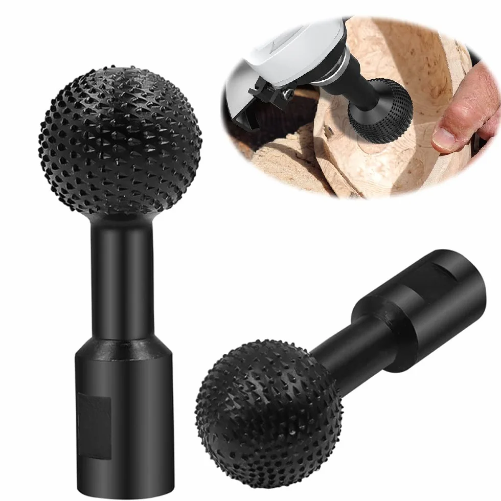 Kulisty zadziorów obrotowych, frez kulowy, rzeźba w drewnie, 14 mm, kulka do modelowania drewna, głowica szlifierki kątowej, do szlifierki kątowej 115/125