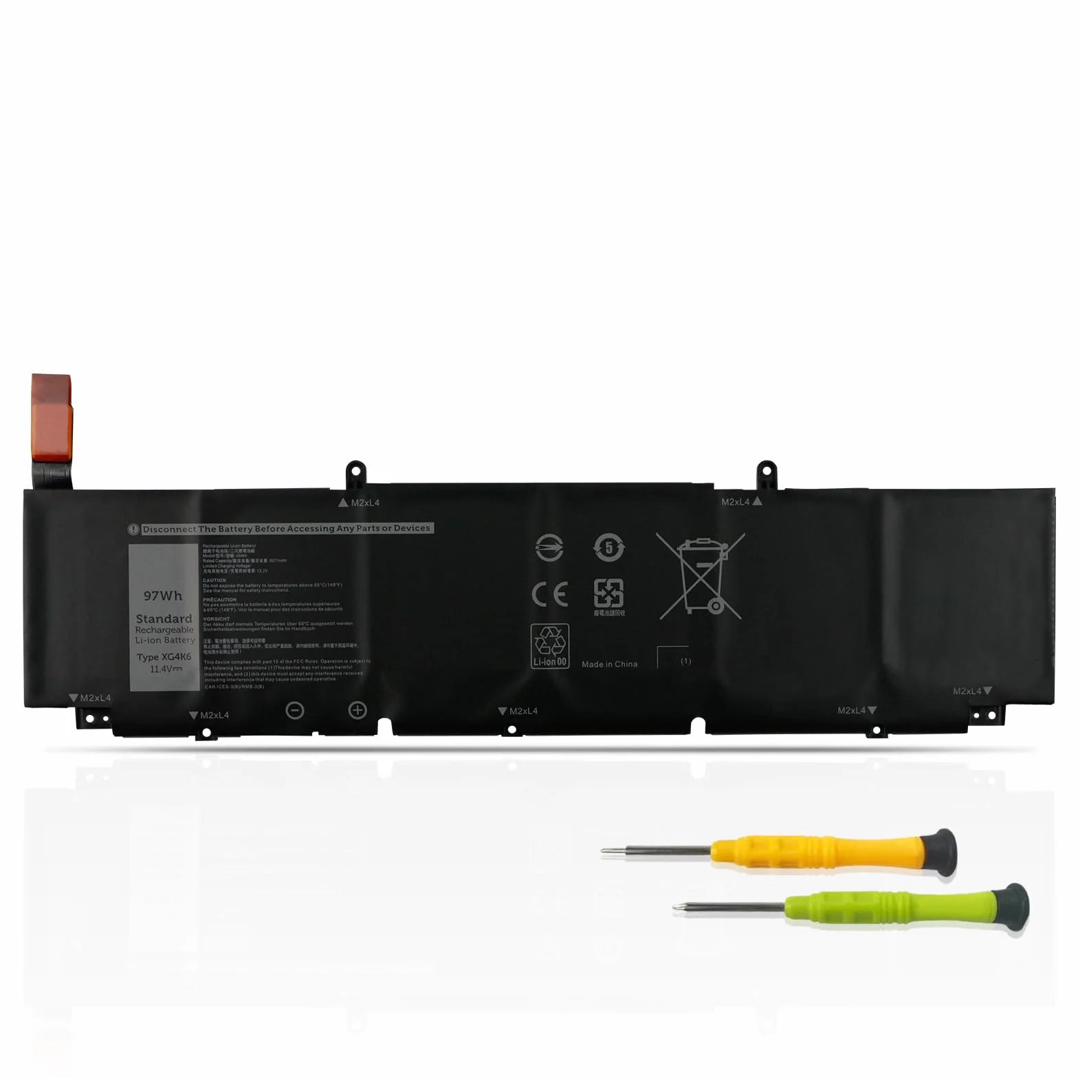 97Wh XG4K6 F8CPG Laptop Bateria do Dell XPS 17 9700 9710 9720 Precision 5750 5760 5770 Mobile Workstation P92F001 P92F002 P92F003 i7-10750H i7-10875H i7-11800H i5-10300H i5-11400H i9-10885H i9-11900H