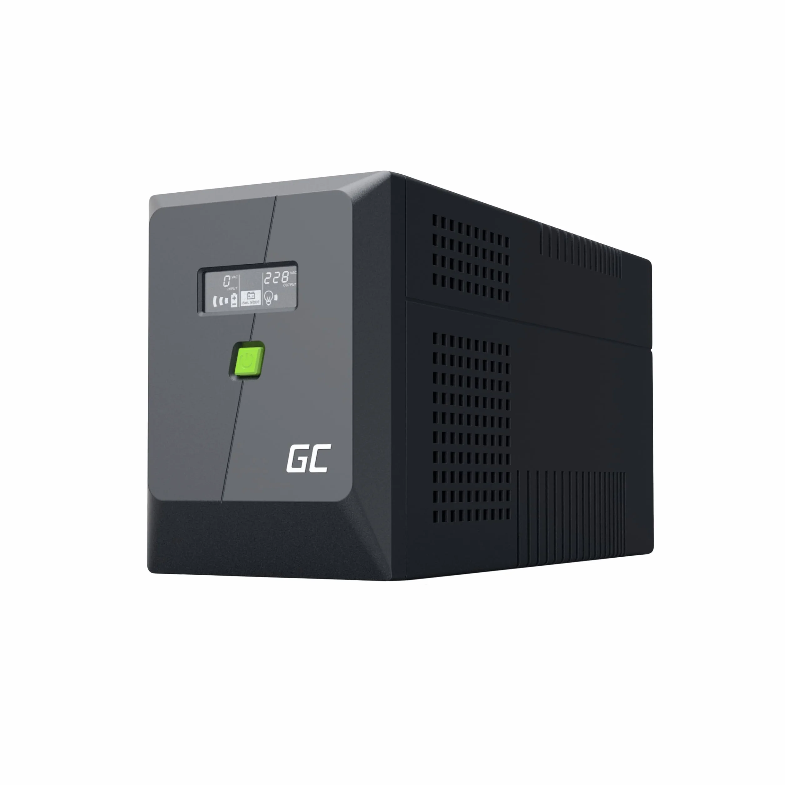 Greencell UPS 1500VA 1050W PowerProof LCD Zmodyfikowana Fala Sinusoidalna Ochrona przed Przepięciem Awaryjne Zasilanie