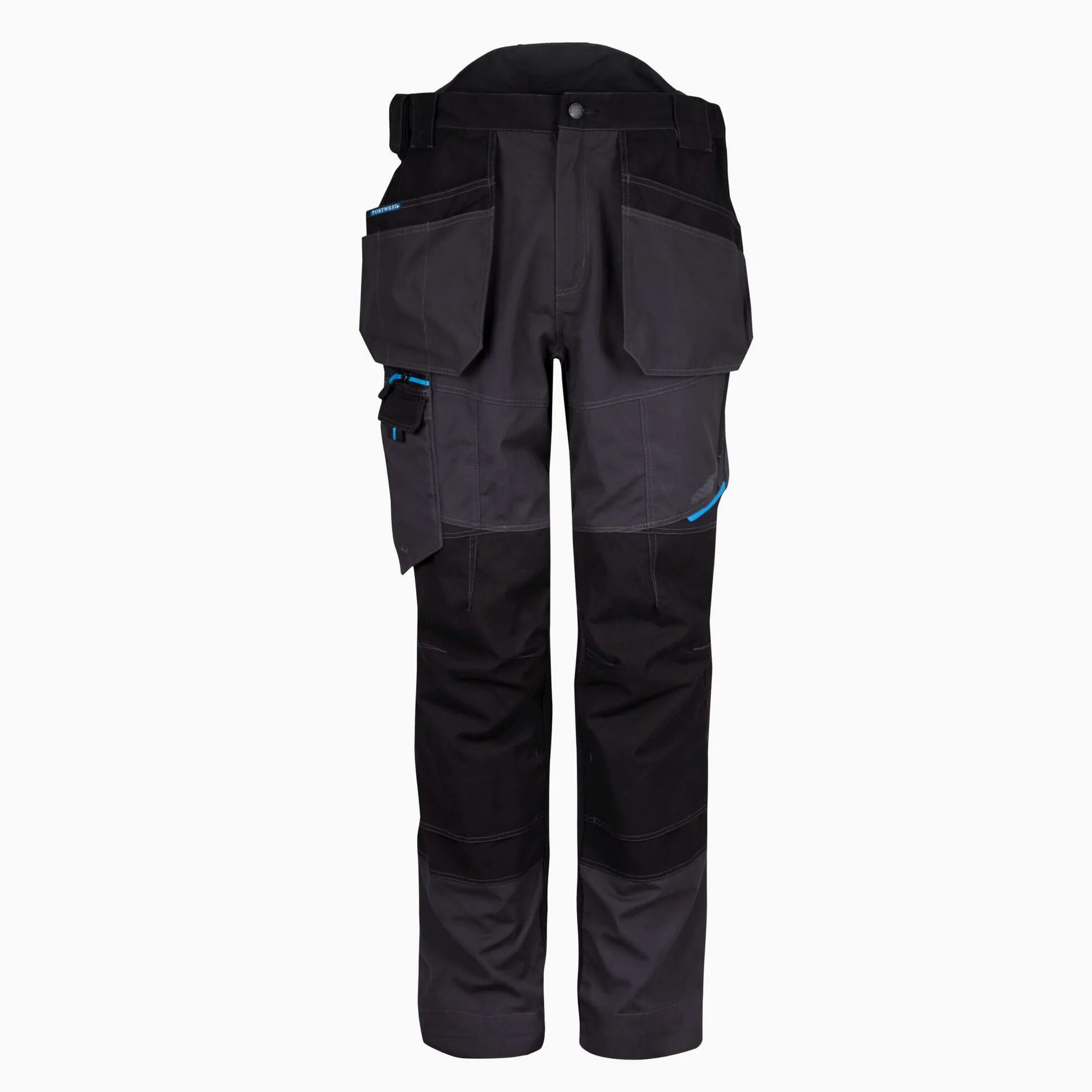 Portwest T702 WX3 Spodnie z Kieszeniami Kaburowymi, Szary, Regularny, Rozmiar 44