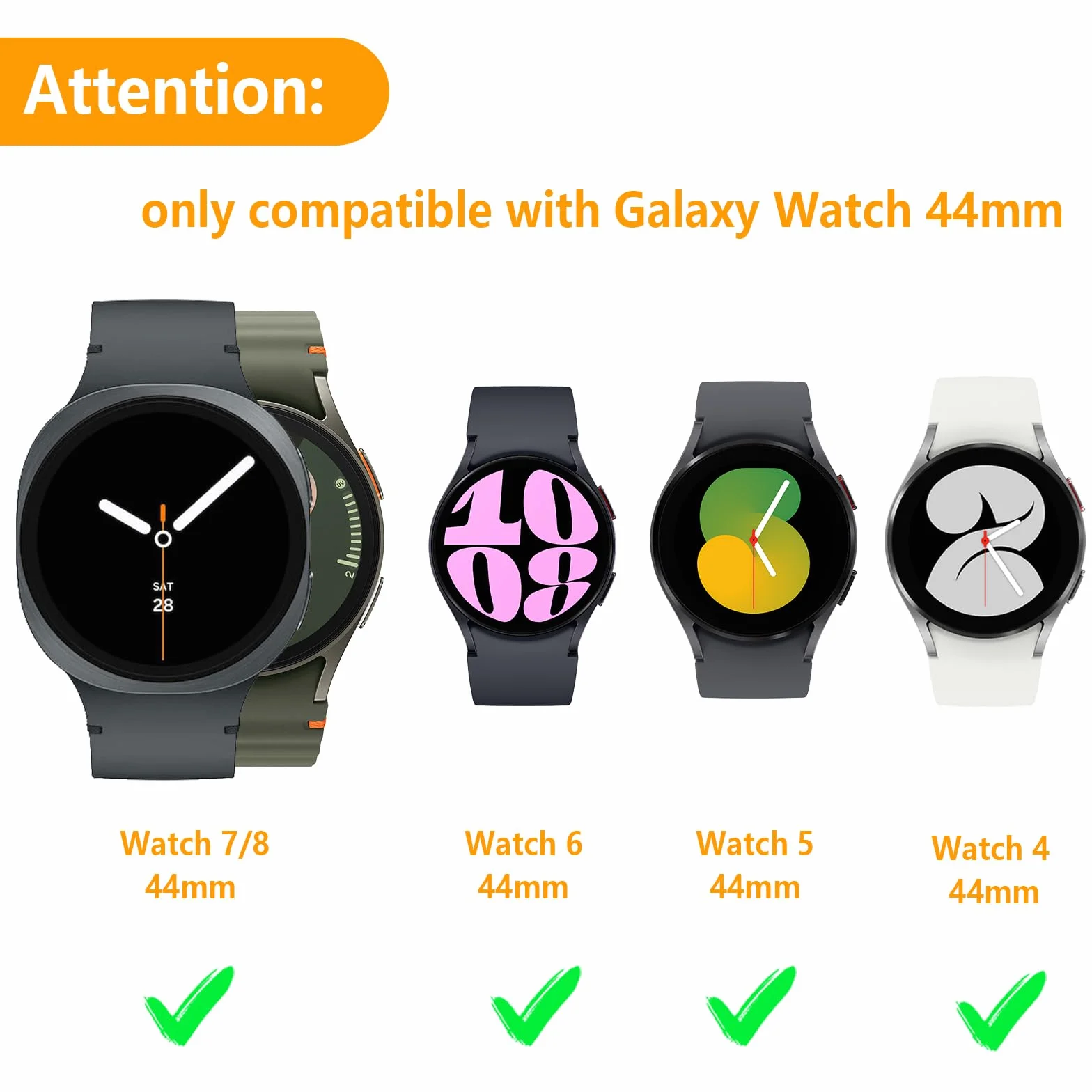 Hianjoo 6-Pak Screen Protectors for Samsung Galaxy Watch 7 6 5 4 44mm Tempered Glass