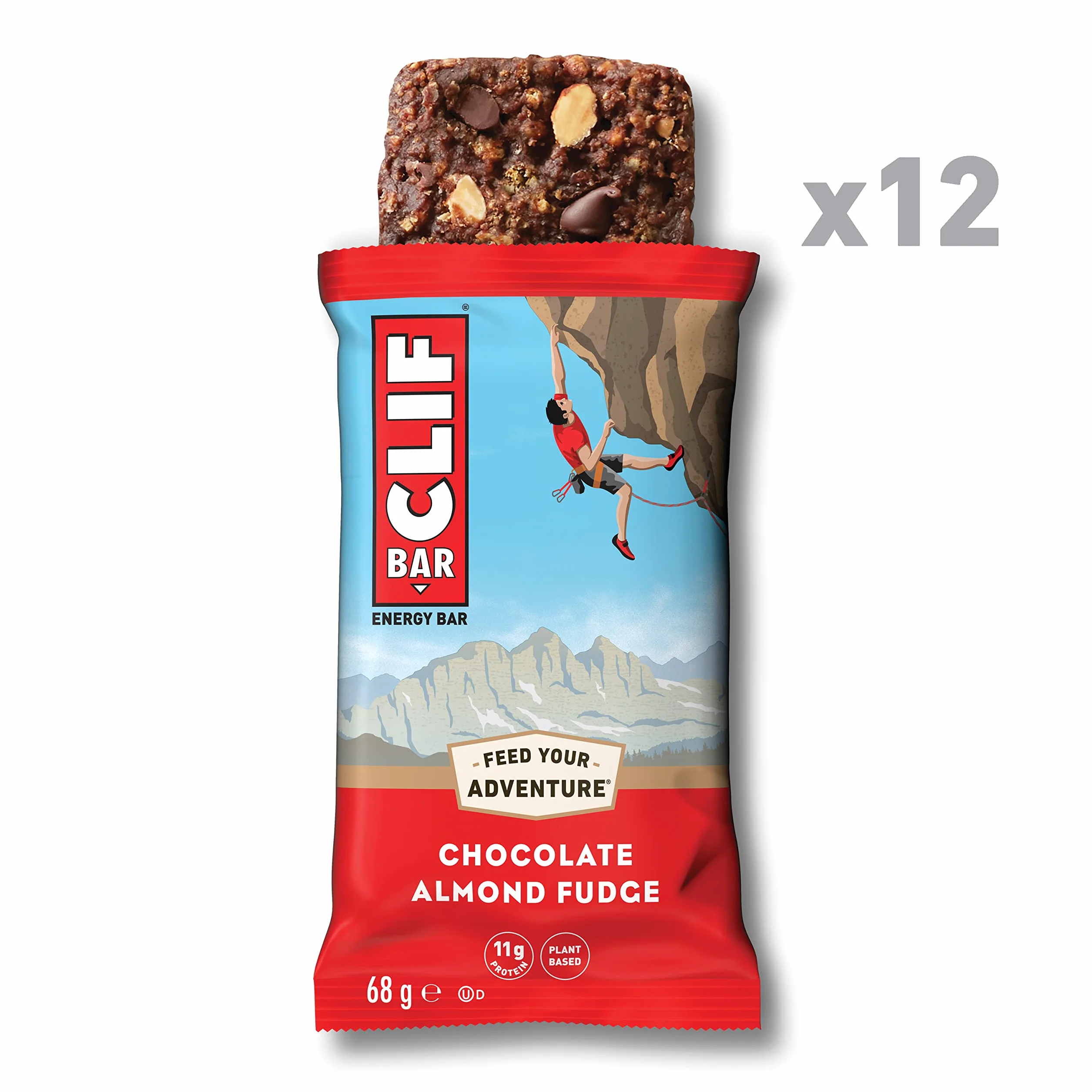 CLIF Bar Chocolate Almond Fudge, 12x68g