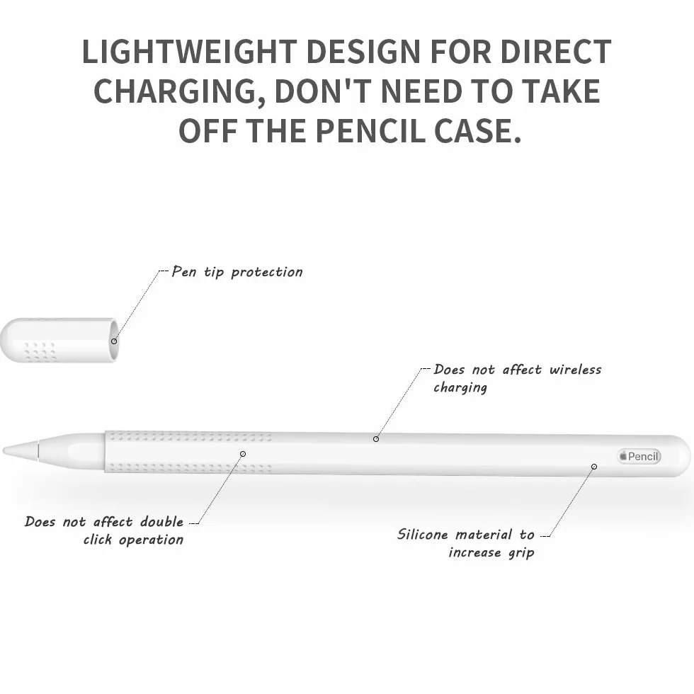 Skórzane Etui Silikonowe Kompatybilne z Apple Pencil 2nd Gen i iPad Pro 12,9" 3rd Gen