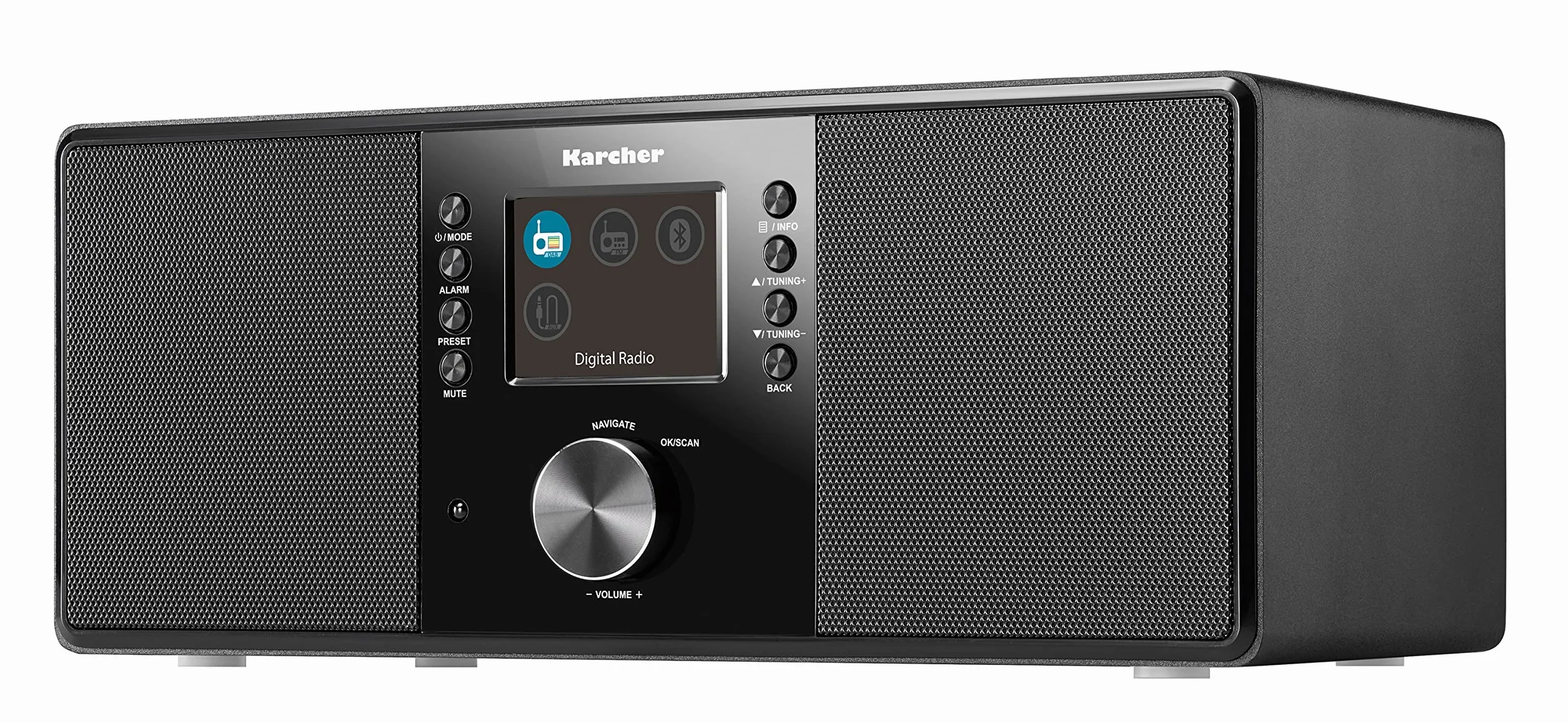 Karcher DAB 5000+ radio cyfrowe DAB+ UKW-RDS Bluetooth AUX-IN budzik czarne