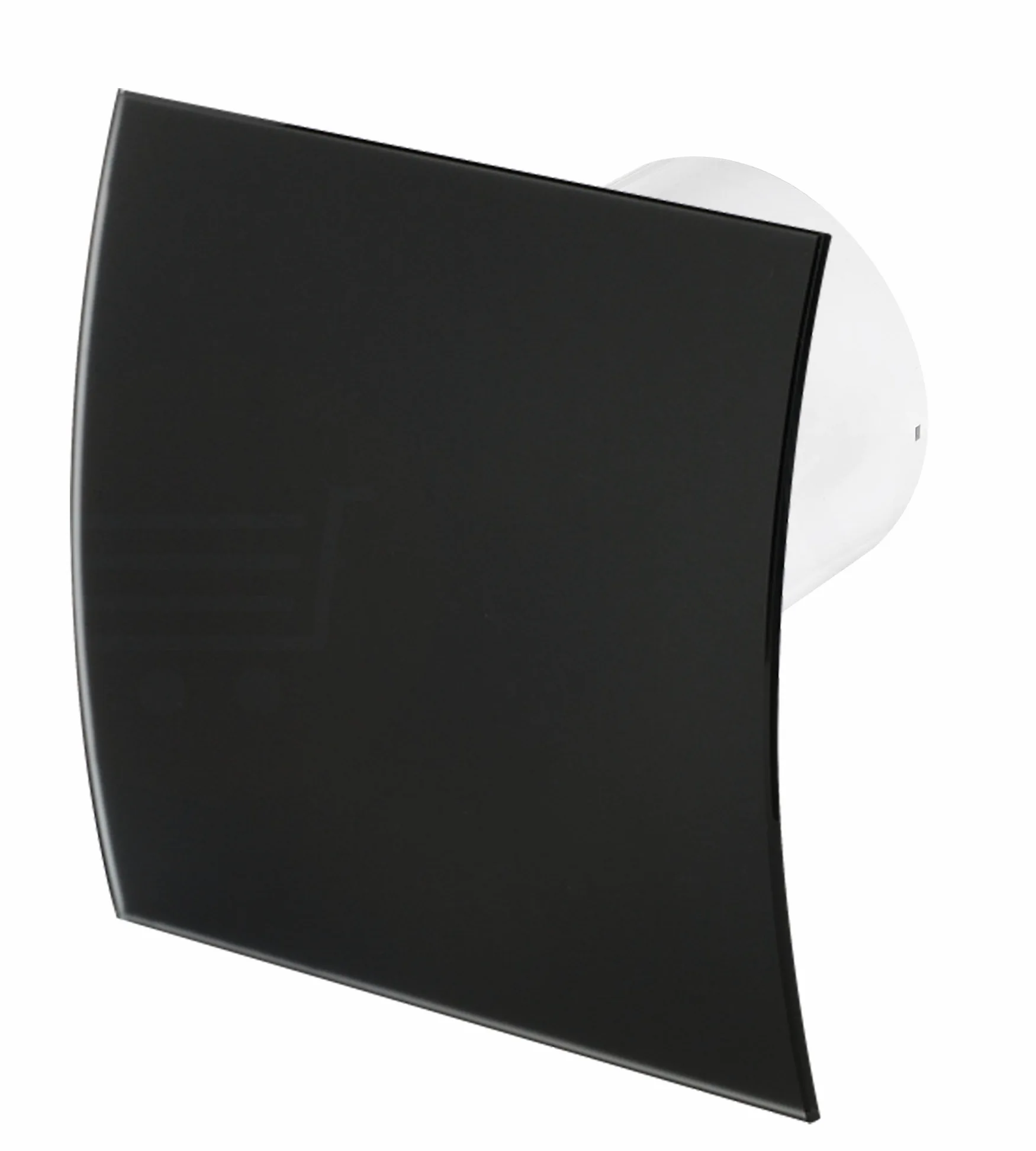 Designerski wentylator z prawdziwego szkła satynowanego z klapą zwrotną z łożyskiem kulkowym bardzo cichy wentylator łazienka WC ściana wentylator sufitowy łożysko kulkowe designerski panel przedni silnik
