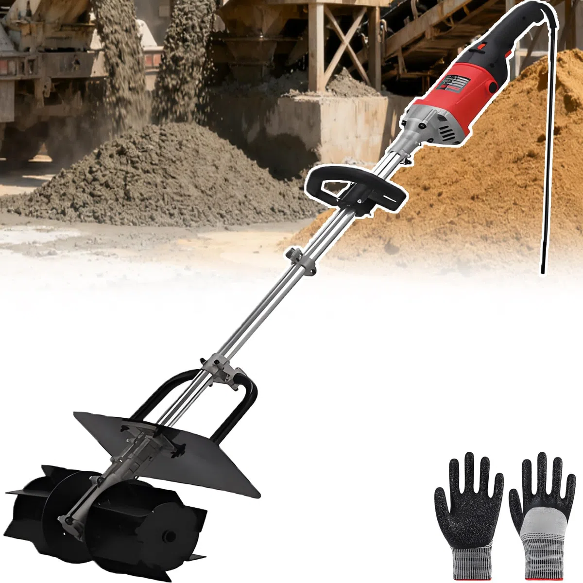 Wielofunkcyjna Elektryczna Mieszarka O Mocy 1700 W Do Cementu, Piasku, Betonu, Tynku I Zaprawy, 6 Prędkości I Ergonomiczne Uchwyty Do Samodzielnego Mieszania ButterType