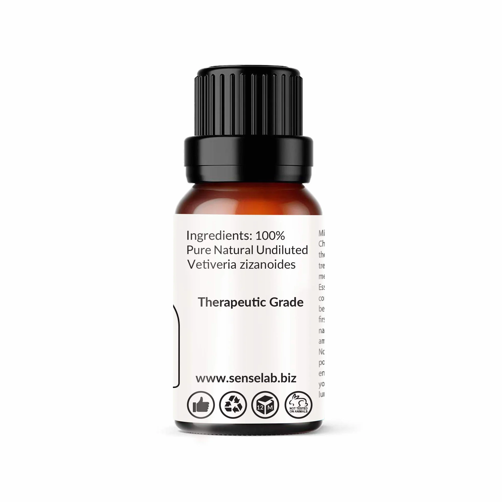 SenseLAB Olejek eteryczny wetiwerowy - 100% czysty naturalny olejek wetiwerowy do dyfuzora aromaterapeutycznego - Koncentracja i łagodzenie napięcia - Olejek zapachowy (10 ml)