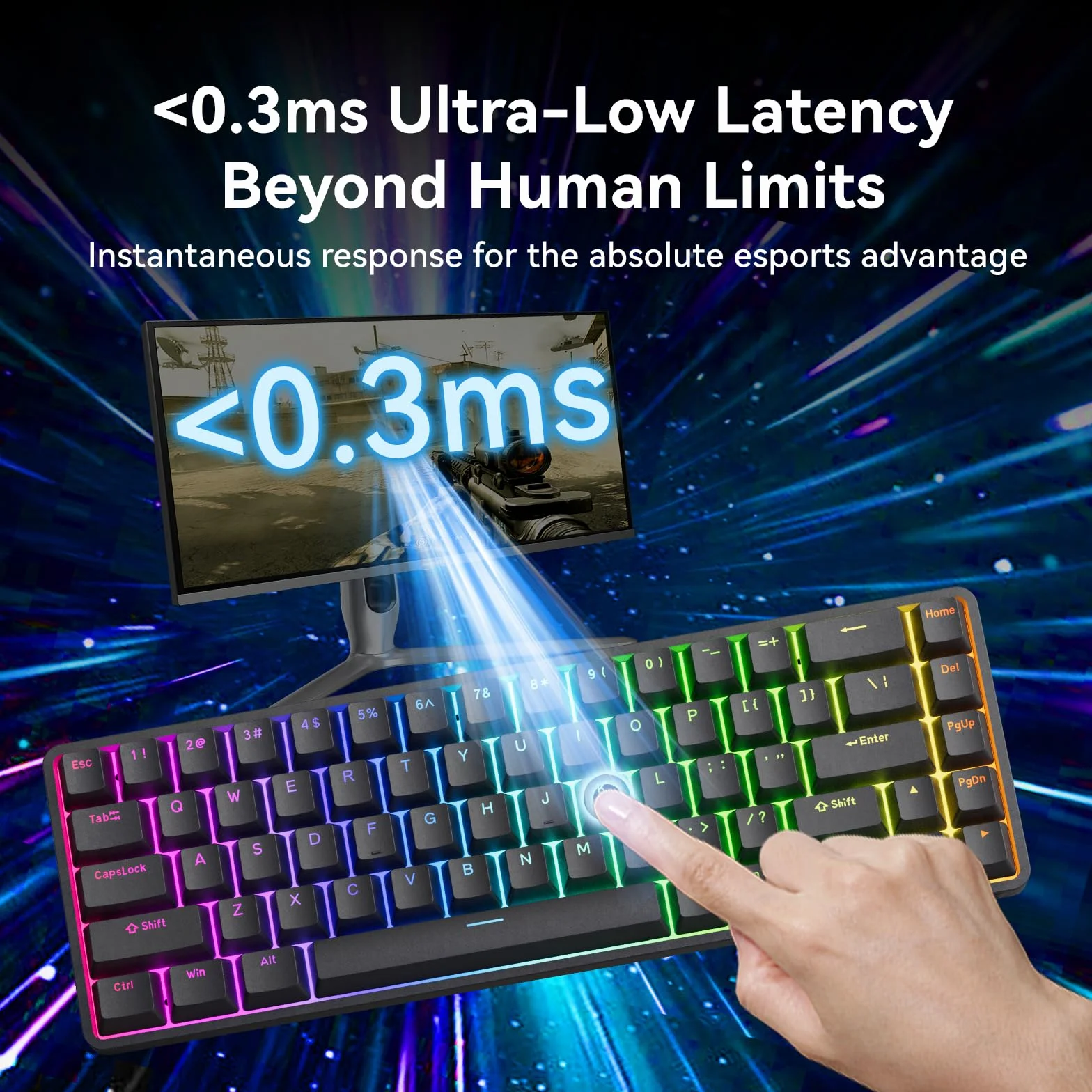 Dierya DK68C HE Rapid Trigger mechaniczna klawiatura gamingowa magnetyczna RGB USB-C 68 klawiszy N-Key