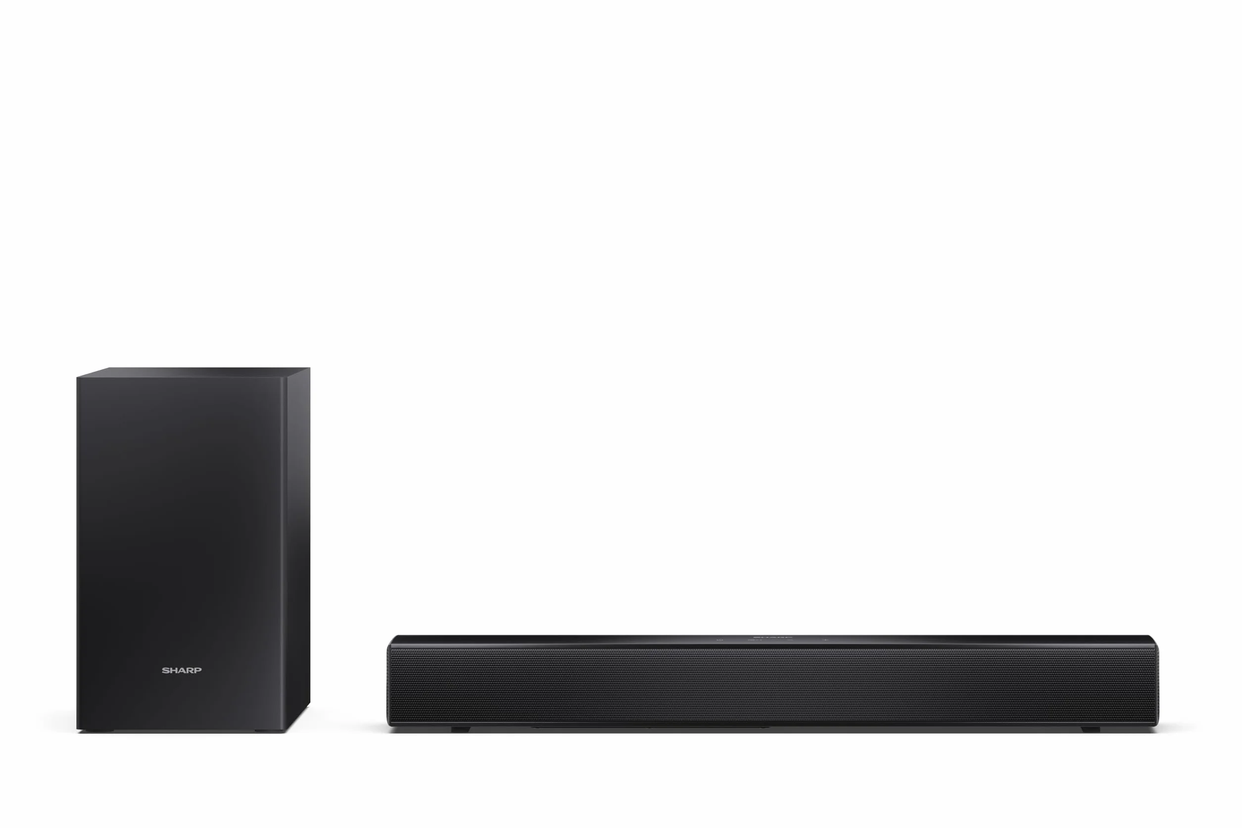 Sharp HT-SBW121 Soundbar 2.1 Slim z bezprzewodowym subwooferem, Bluetooth z HDMI ARC/CEC, 240W, cyfrowy optyczny dźwięk, AUX, USB Playback, 55 cm, kolor czarny