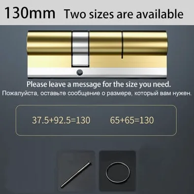 Wkładka bębenkowa. Styl z 10 kluczami Zamienny zamek bębenkowy klasy C. Zamek bębenkowy do drzwi wejściowych(130mm)