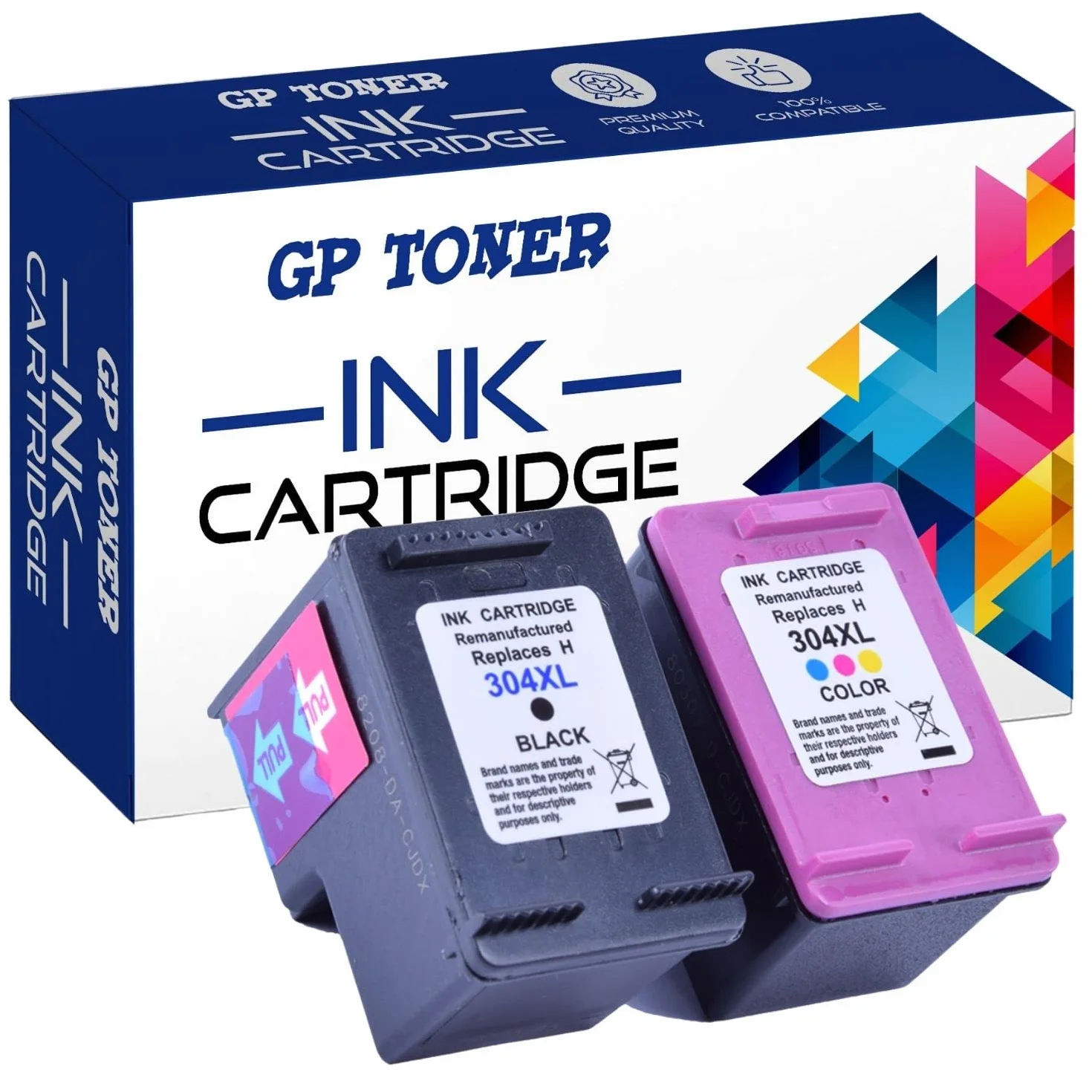 Tusz zamiennik HP 304 304XL do HP Envy 5020 Deskjet 2620 2630 3720 3730 (Zestaw Czarny + Kolor)