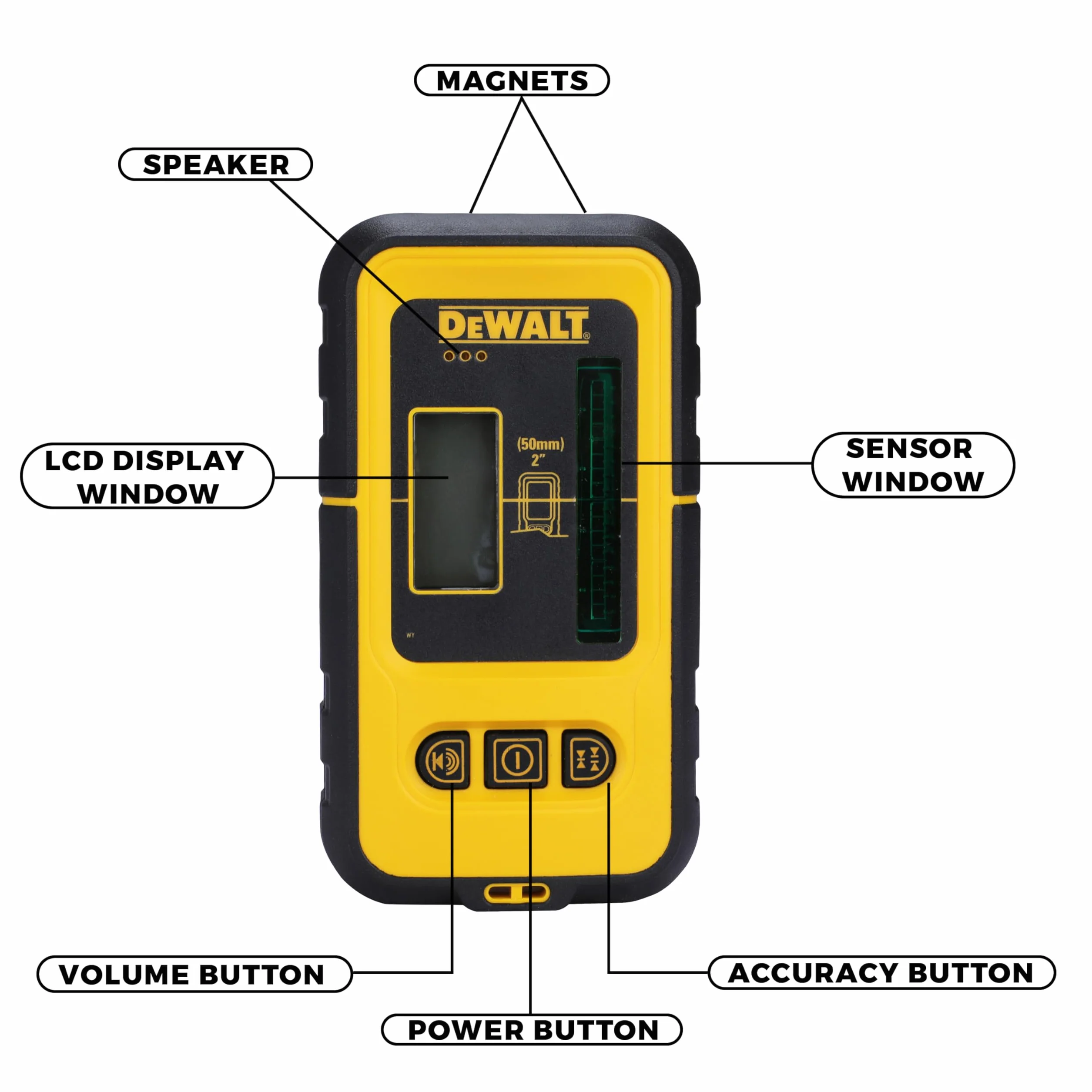 Odbiornik do Lasera z Wiązką Zieloną DE0892G DeWalt