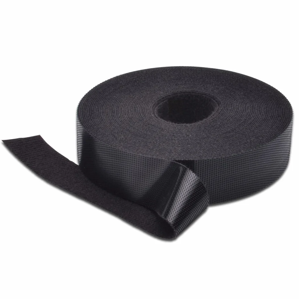 DIGITUS Taśma na rzep do zarządzania kablami – szerokość 20 mm – One-Wrap – rzep i flausz – rolka 10 m – czarna