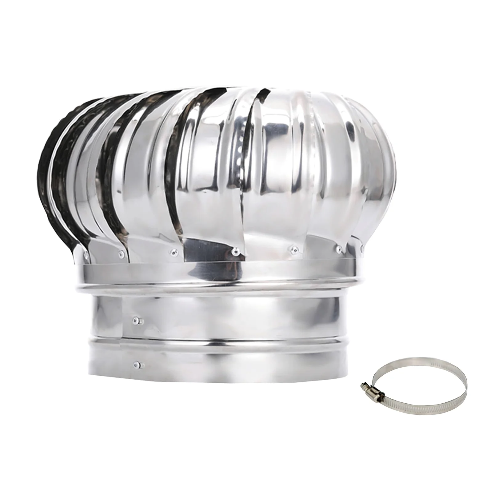 Stal nierdzewna 304 bezsilna wentylacja wyciągowa kula wentylator dachowy kula chłodząca rura pcv przez przeciwdeszczowa nasadka wydechowa 110mm,160mm,200mm1 sztuka(200mm)